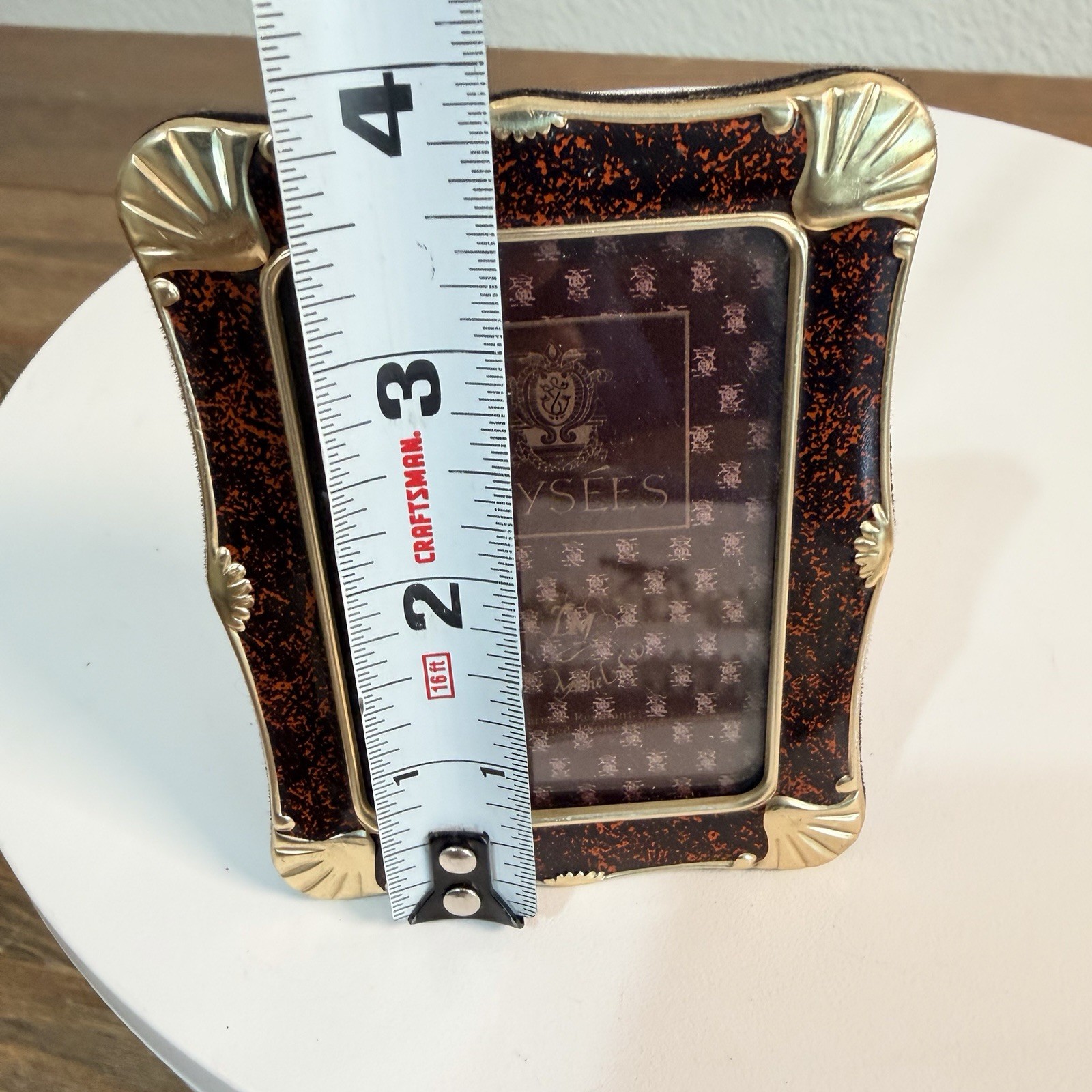 VTG Mini Elysees Small Two Tones Brass Picture Frame