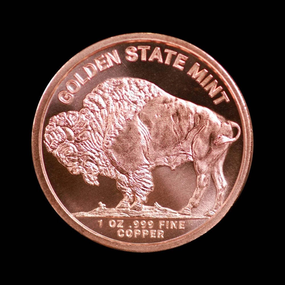 1 oz Copper Round Buffalo (BU)