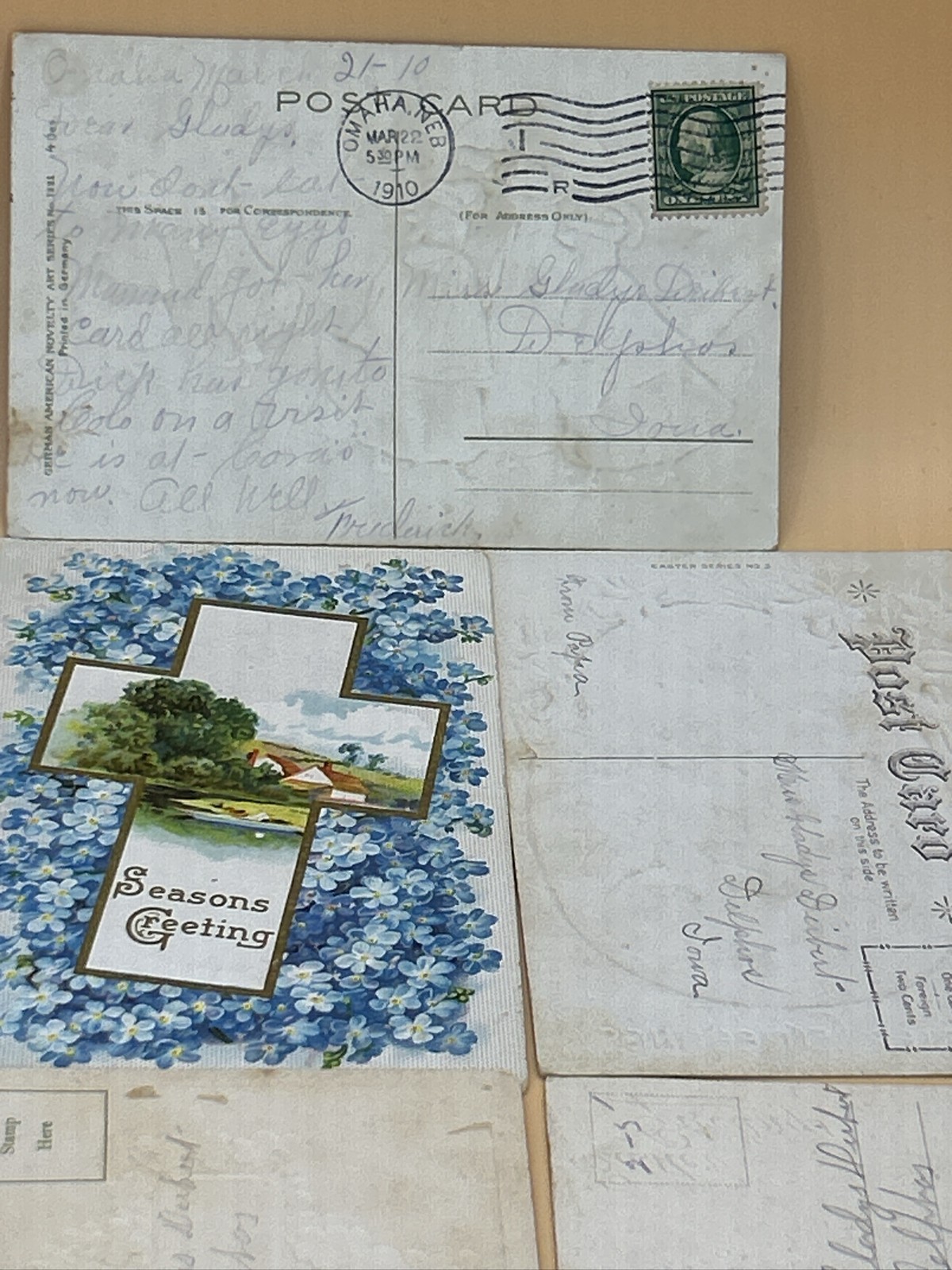 Lot 18 Easter Postcards from early 1900s Chicks Bunny Embossed Greetings Vintage