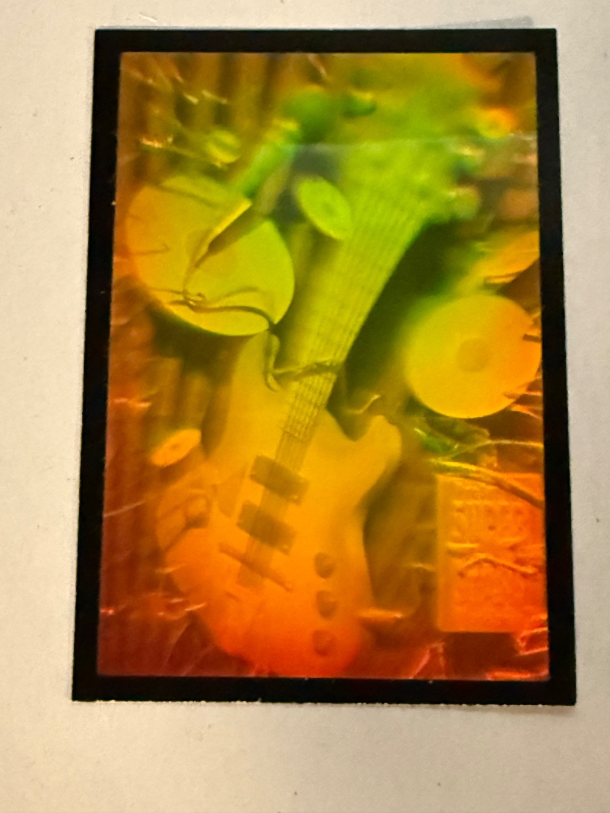 1991 Pro Set SuperStars MusiCards Guitar Music Hologram Insert – gh2