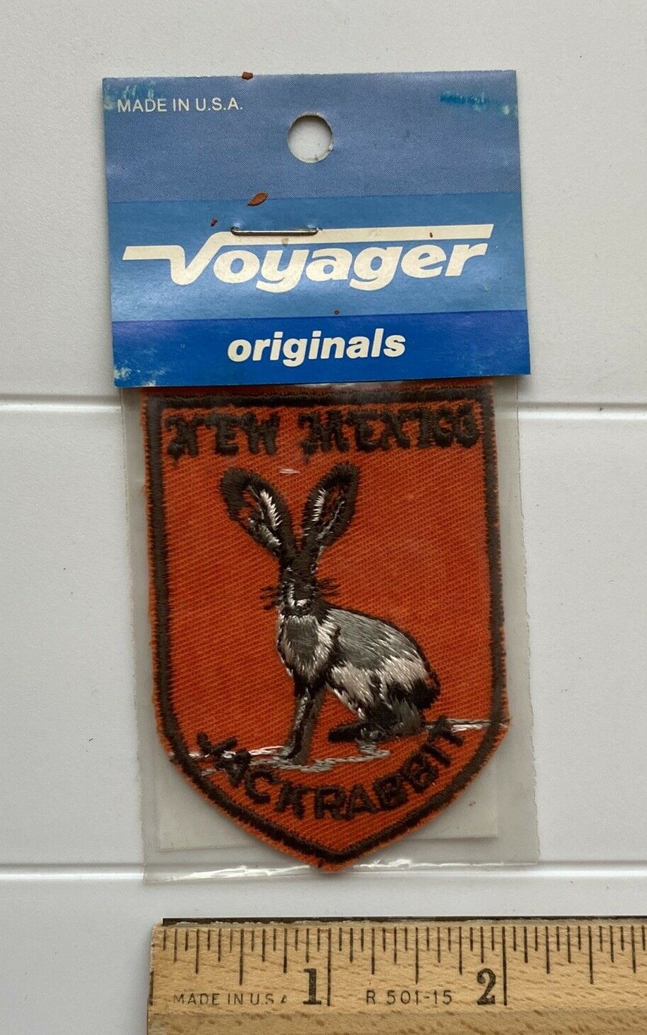 NIP New Mexico Jackrabbit NM Jack-Rabbit Orange Embroidered Voyager Patch Badge
