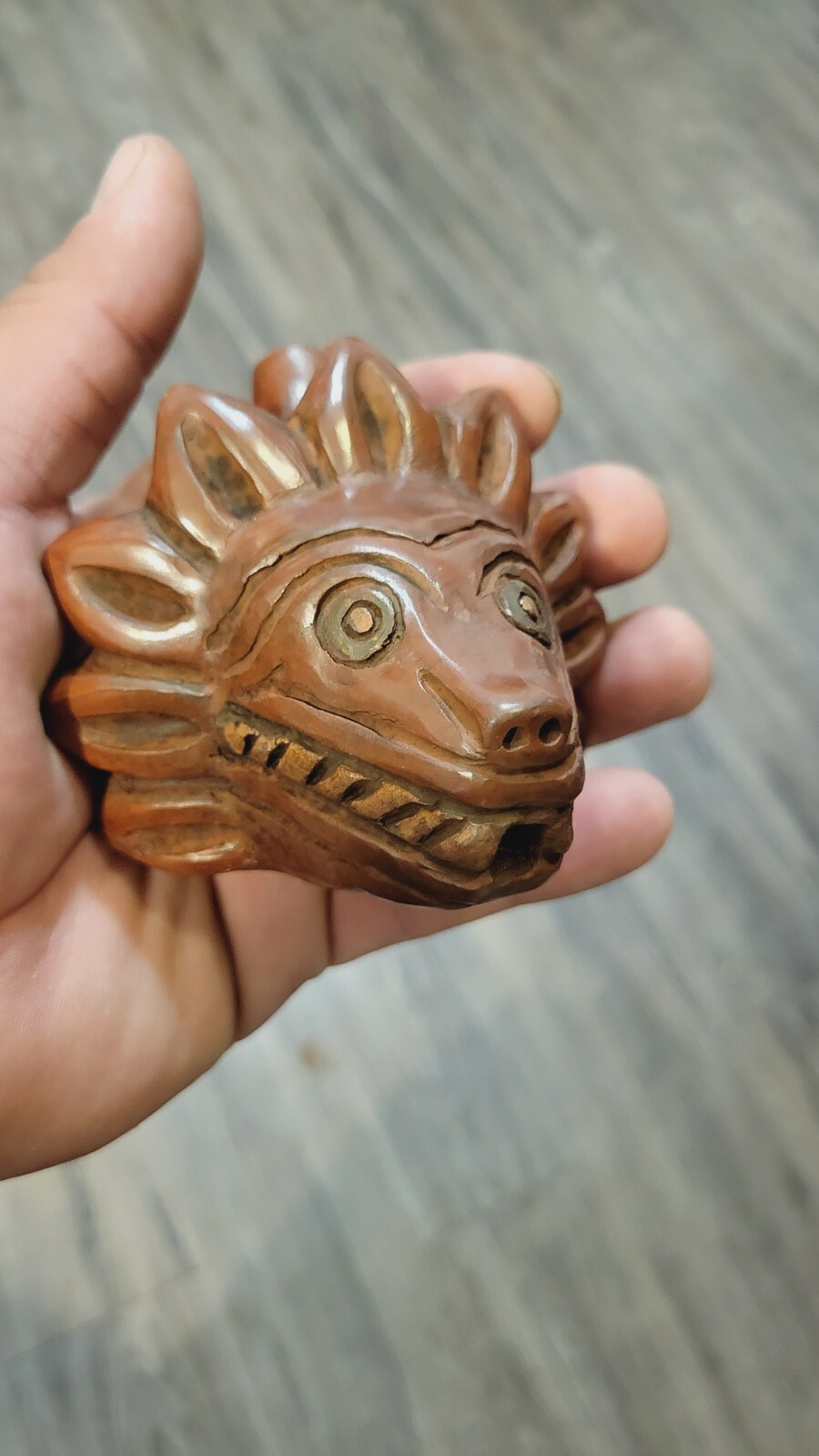 Quetzalcoatl, Death Whistle, Loud, Real, Aztec, Maya, Hand Crafted, Red.