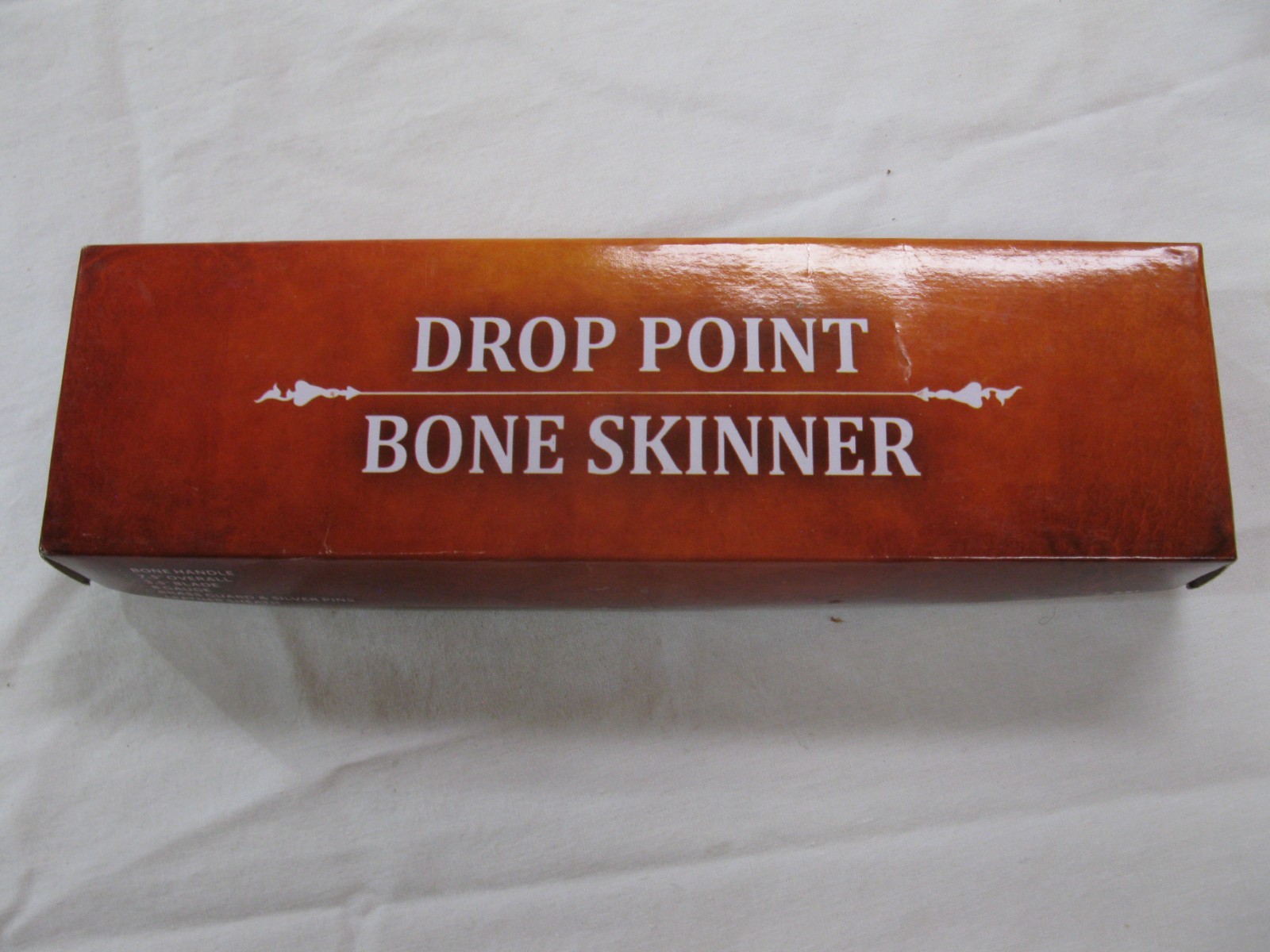 Rite Edge Drop Point Bone Skinner Knife w/ Sheath & Original Box 203360-BO