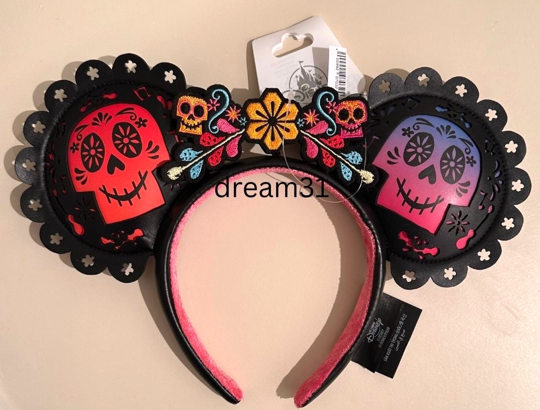 BNWT Disney Pixar Coco Floral Minnie Mouse Bow Ears Headband