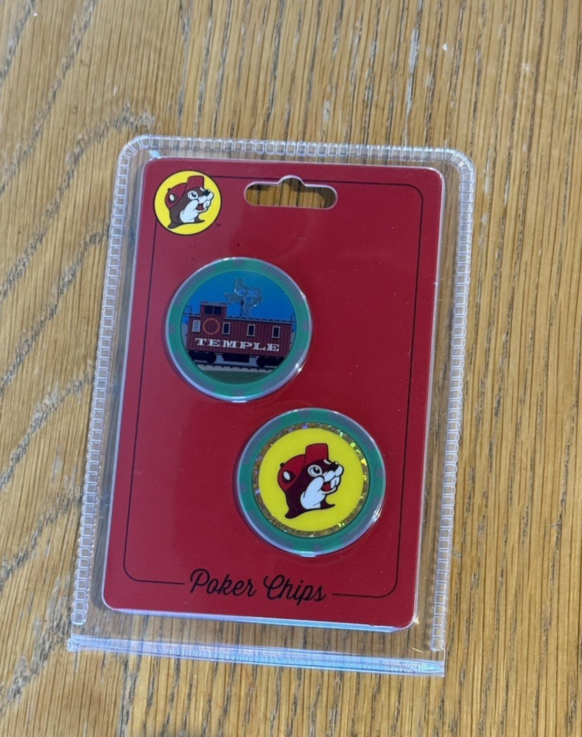 Buc-ee’s Collectible Poker Chips Store Specific- Temple, Texas – New 2 Pack