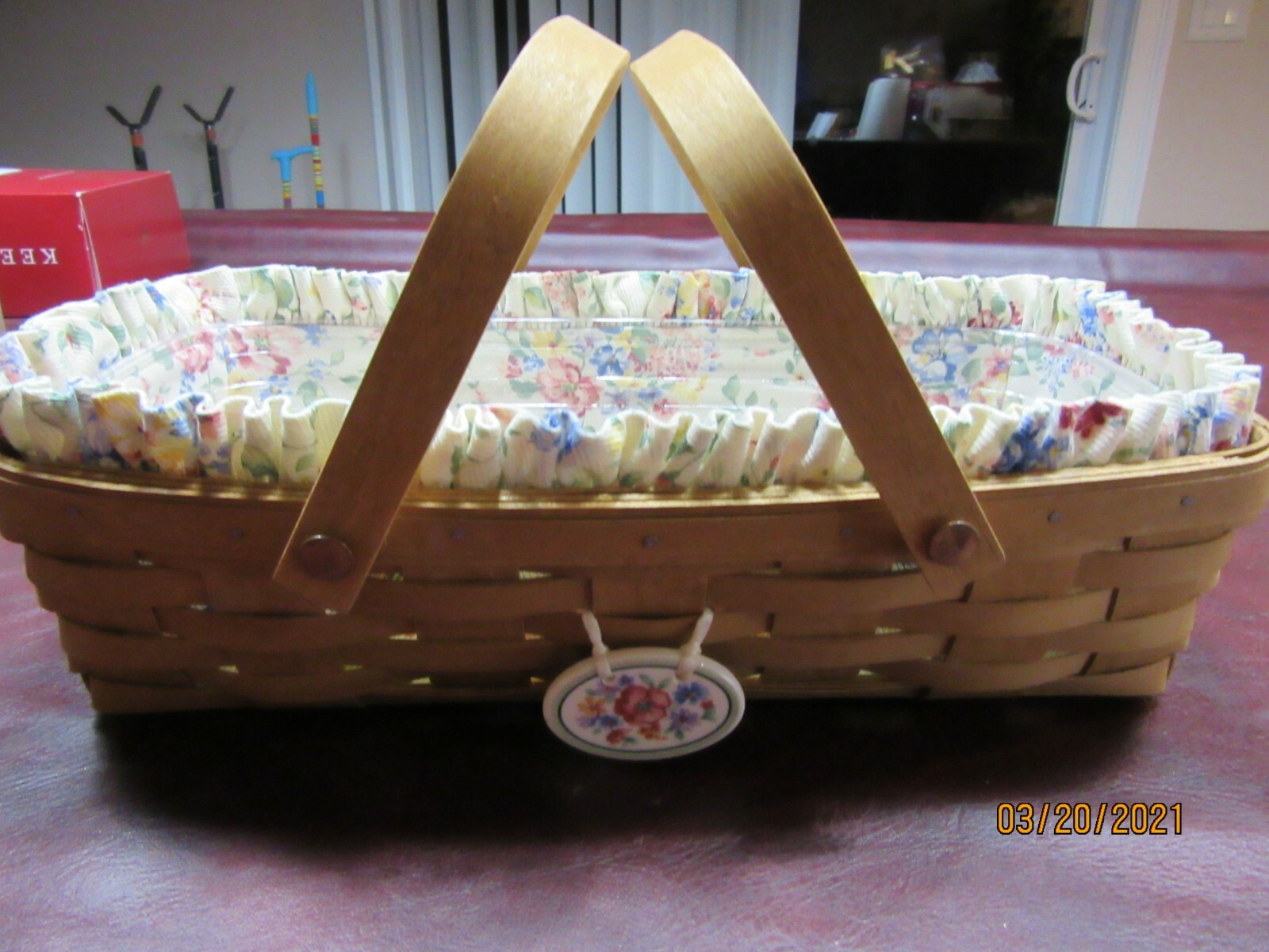Longaberger Warm Brown Bread Carrier Set