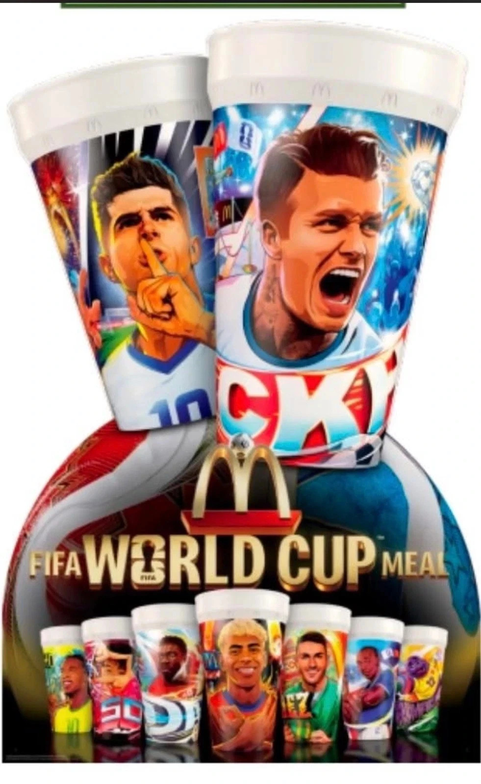 2026 McDonald’s FIFA World Cup Adult Happy Meal Cups Single or Set (Opened)