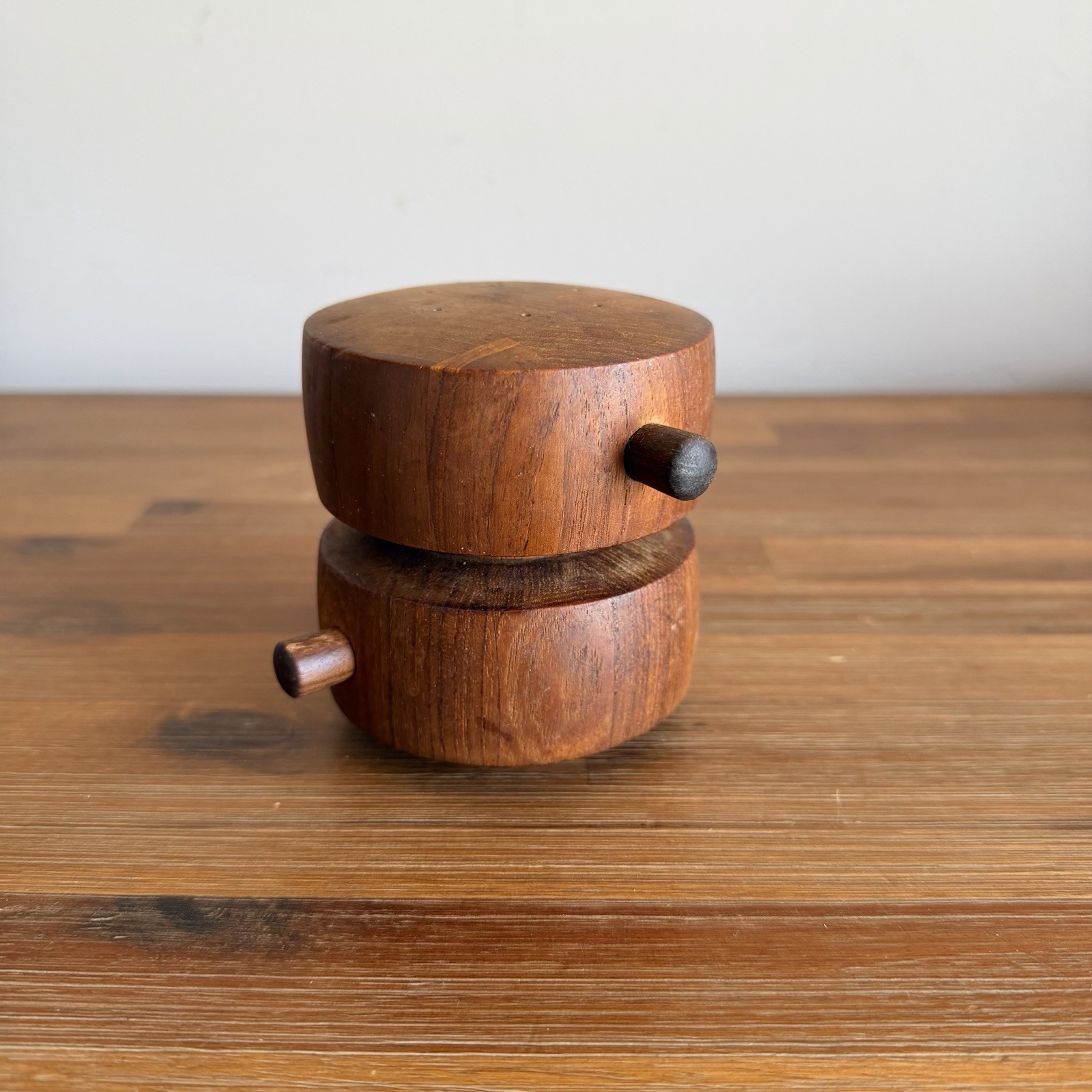 1960’s Dansk Denmark Jens Quistgaard Teak Double Barrel 824 Salt & Pepper Mill