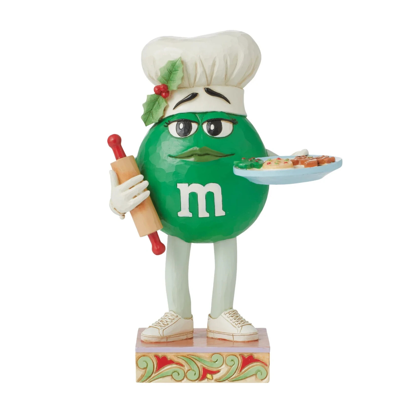 Jim Shore M&M’S GREEN CHARACTER WITH COOKIES-BAKED BY GREEN 6015680