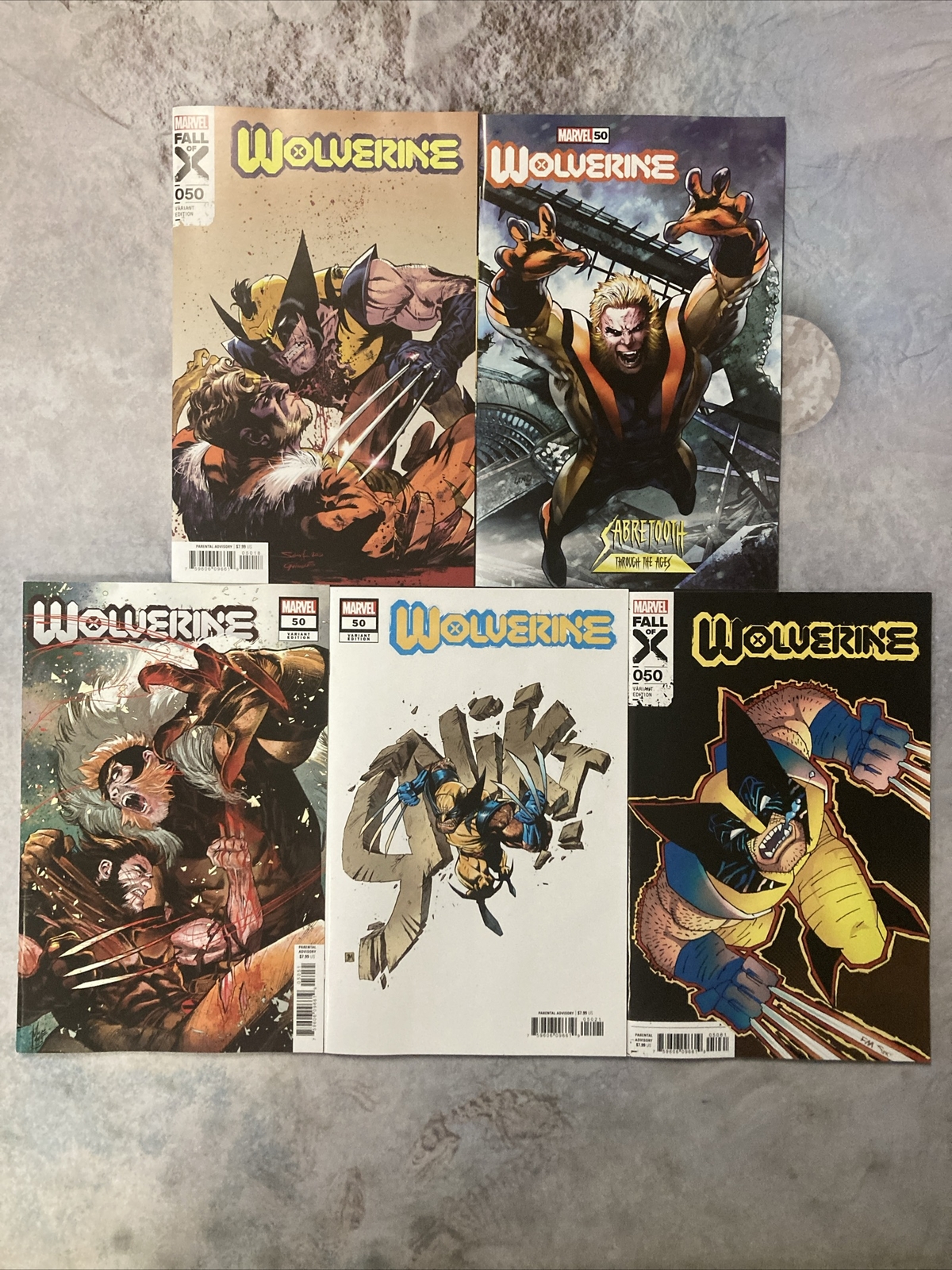 WOLVERINE #50 SET OF 5 1:25 SCHARF MASON FRANK MILLER VARIANT MARVEL COMIC BA