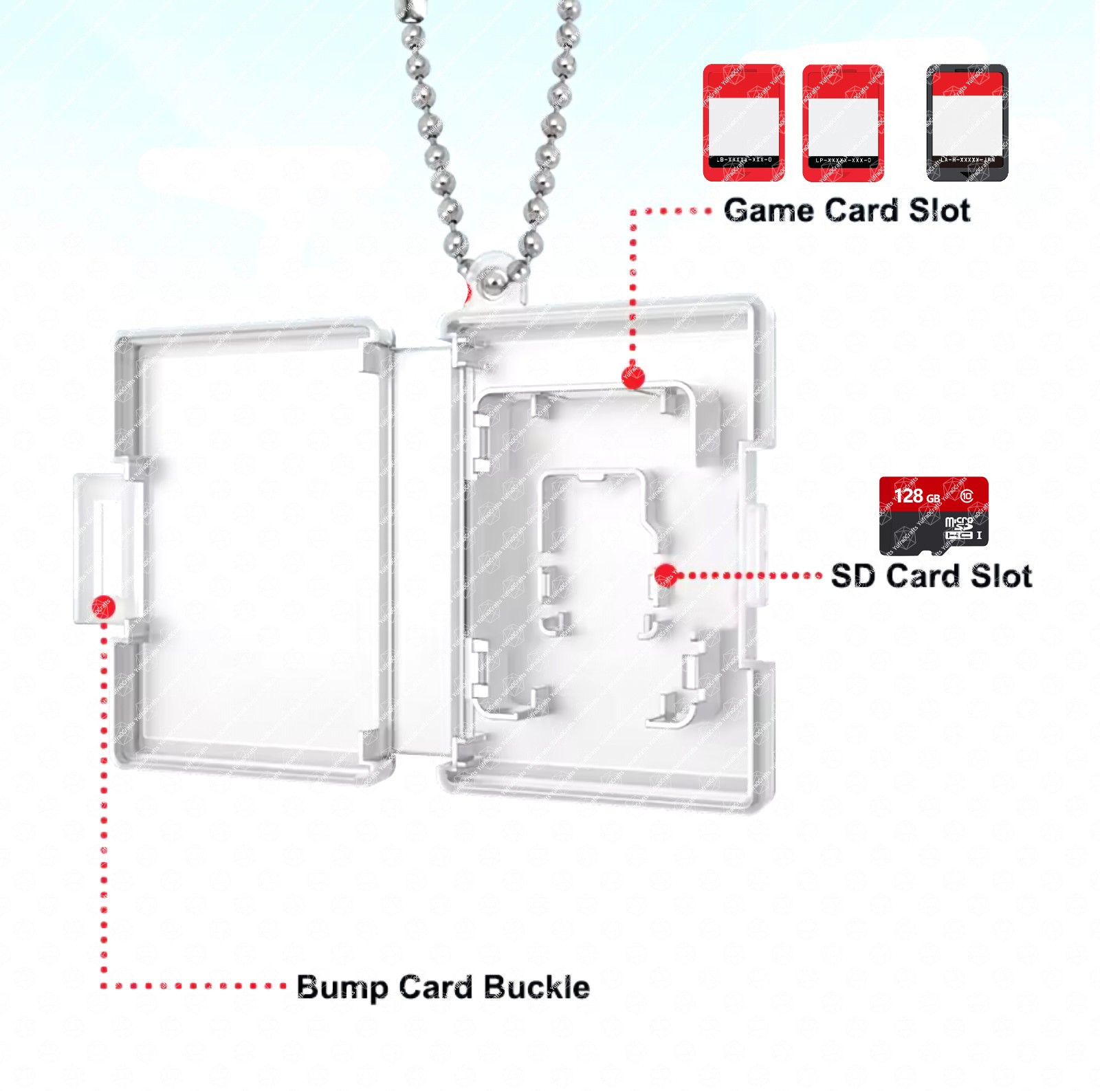 Custom Cover Keychain Case for SWITCH Game Card & SD Card