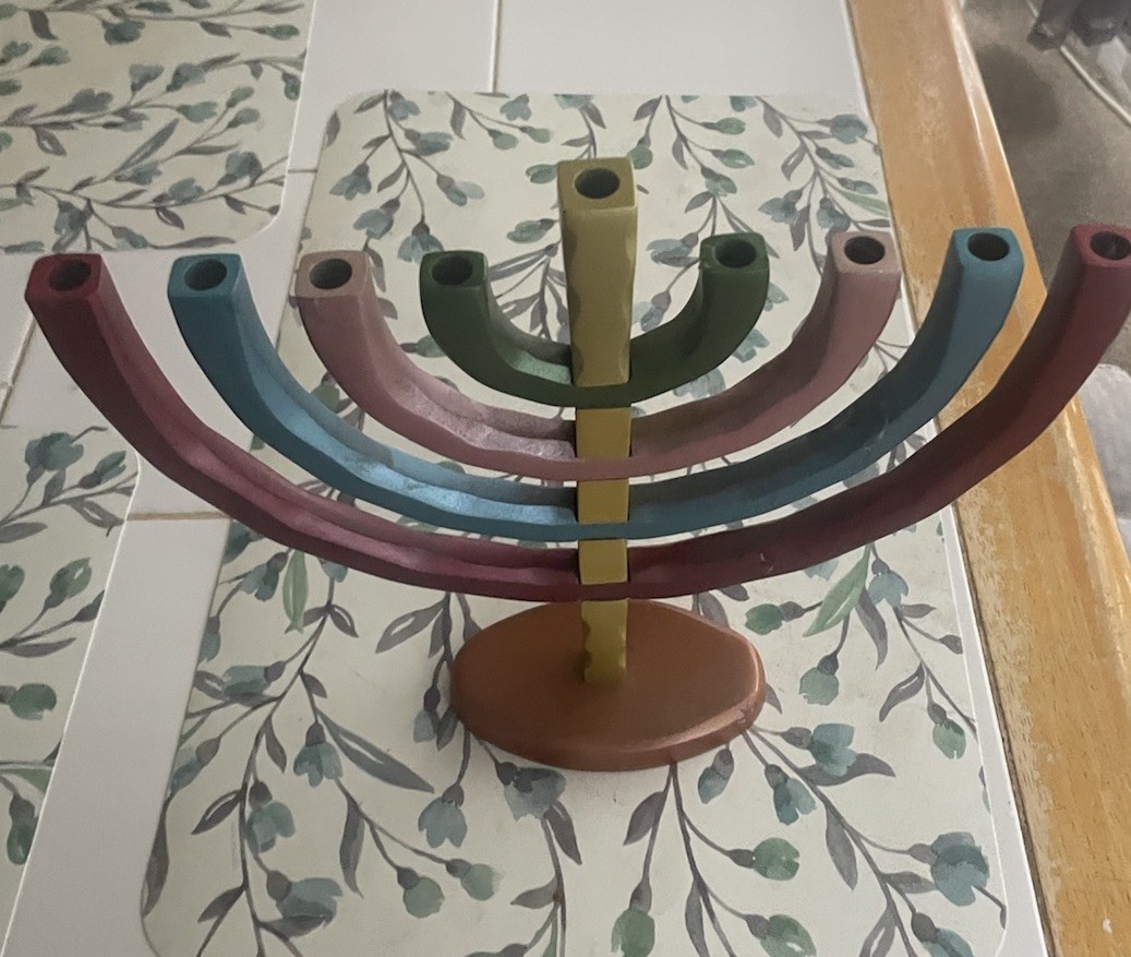 HEAVY 10” MULTIPLE COLORS MENORAH 9 BRANCH -Free Ship