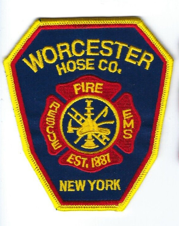 Worcester Hose Co. (Otsego County) New York Fire Rescue EMS Dept. patch – NEW!