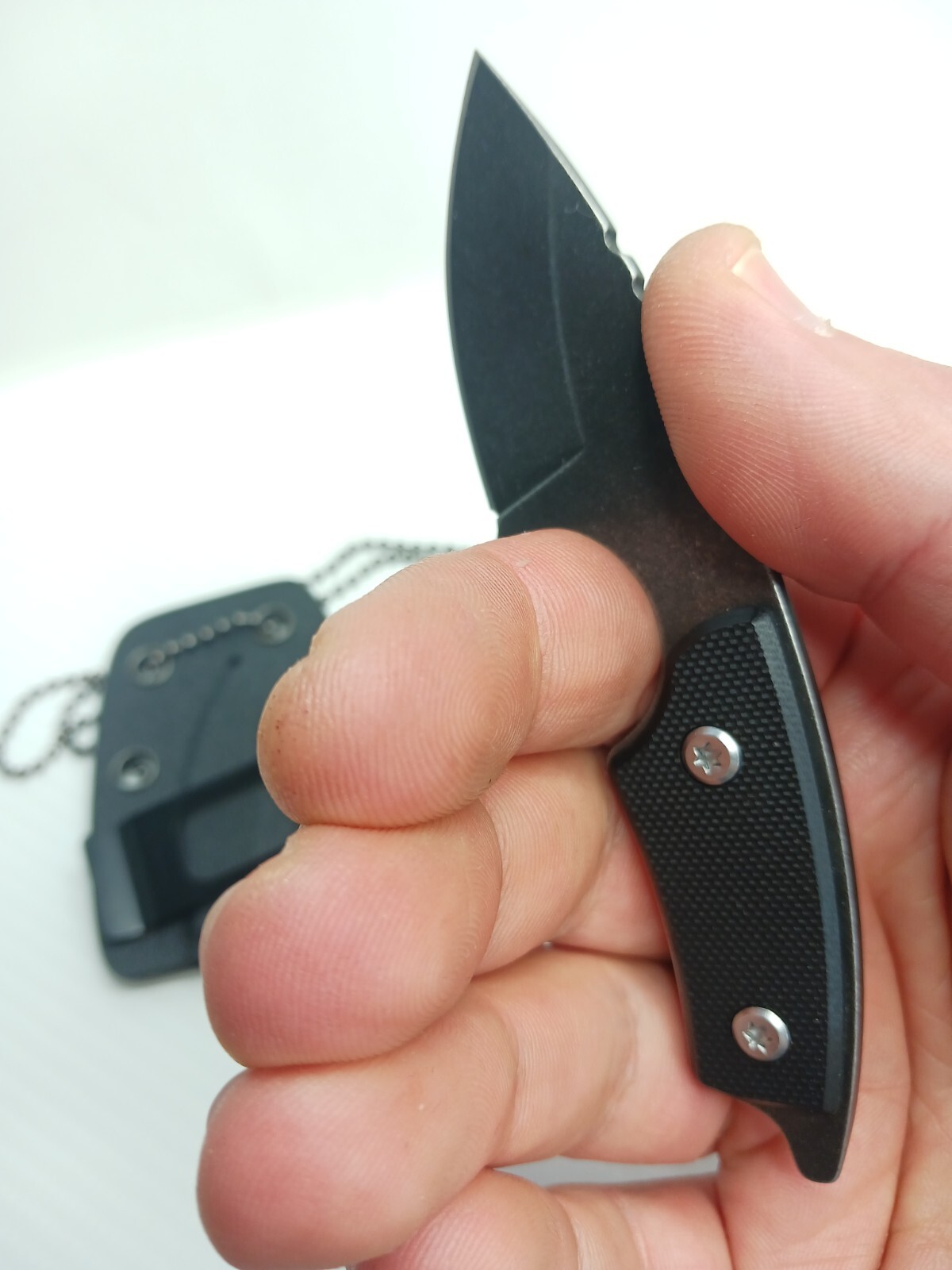 Kydex Horizontal Concealed Carry Sheath G10 Small Mini Fixed Blade EDC Knife