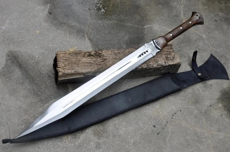 Custom Handmade 28” Roman Gladius Sword | Carbon Steel Blade | Hunting Camping