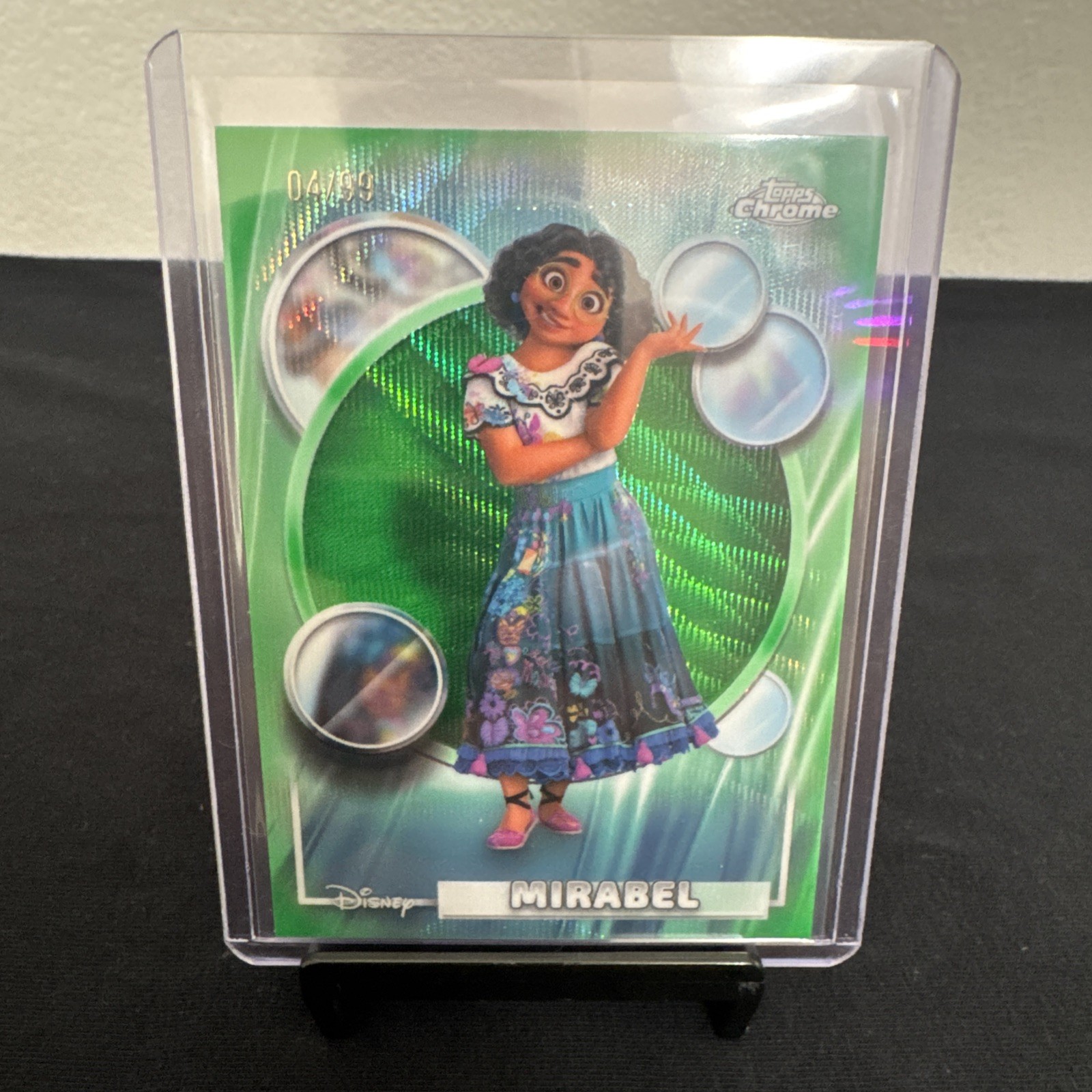 2026 Topps Chrome Disney Mirabel Green Wave 04/99