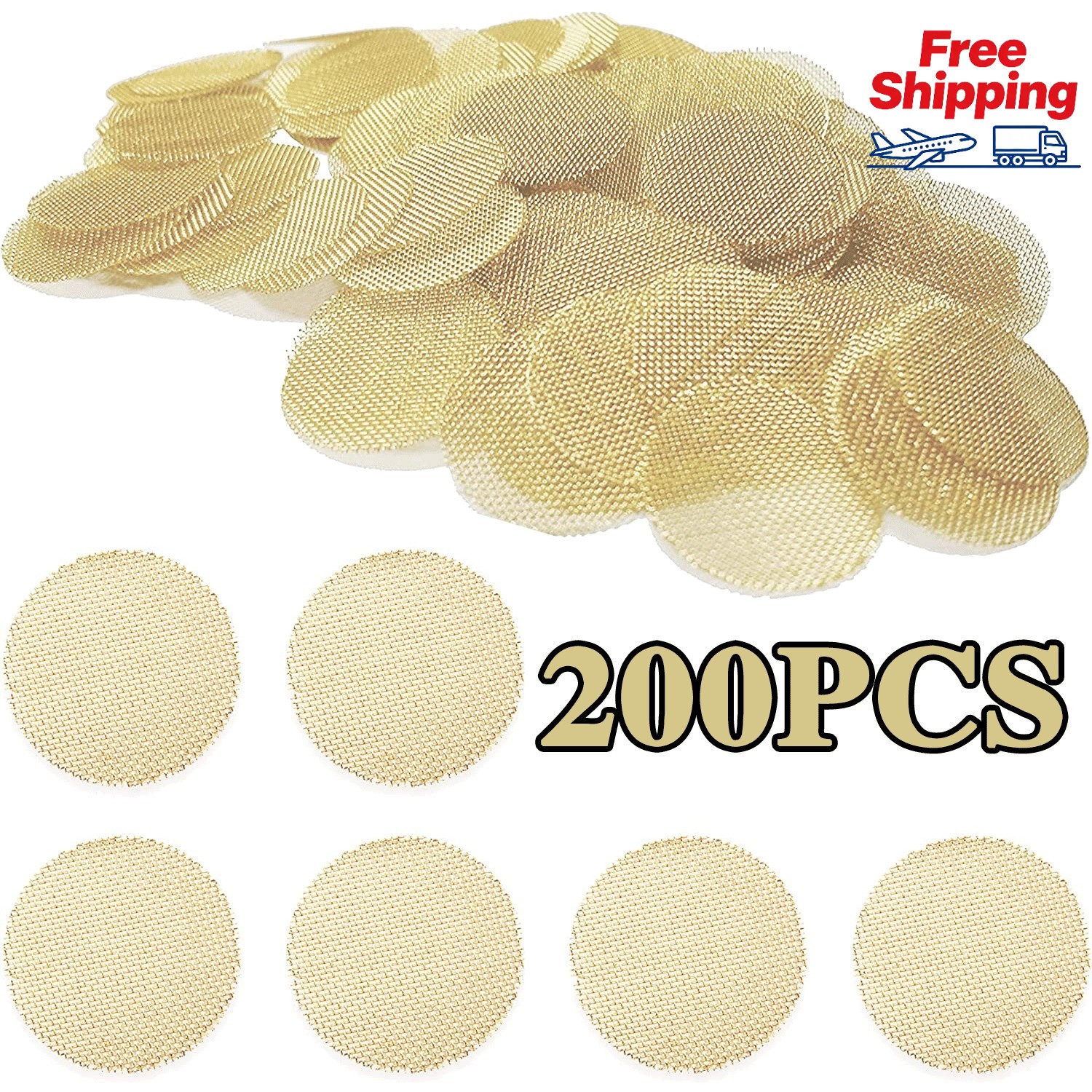 200 Pack 3 4 Inch Heavy Duty High Quality Round Brass Pipe Screen Filter Gold