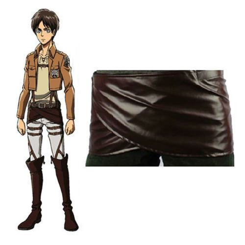 Attack on Titan Cosplay Shingeki no Kyojin Leather skirt hookshot belt Halloween