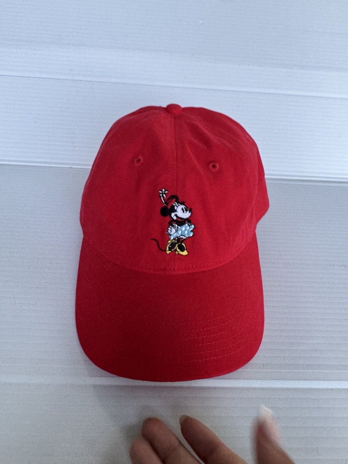 Women Minnie Mouse Disney Adjustable Hat Cap Baseball Cotton Casual Logo Mom Red
