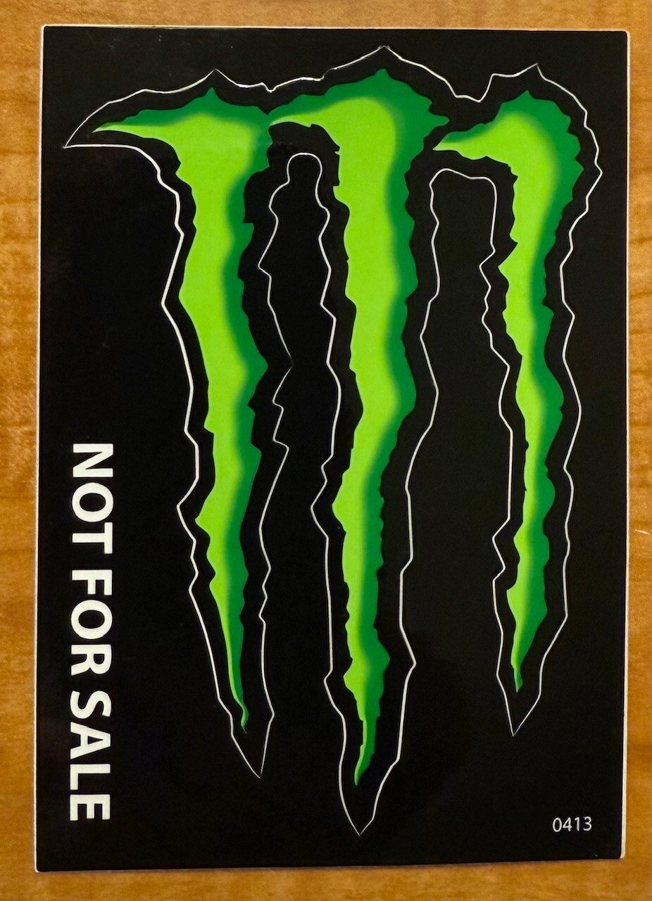 *BRAND NEW* Monster Energy Drink Logo Decal Sticker 3”x4” Green *BRAND NEW*