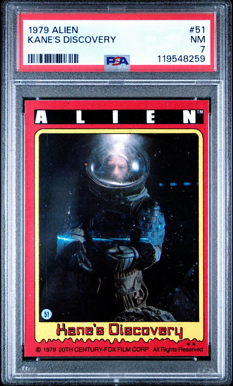 1979 Topps Alien #51 Kane’s Discovery PSA 7 NM
