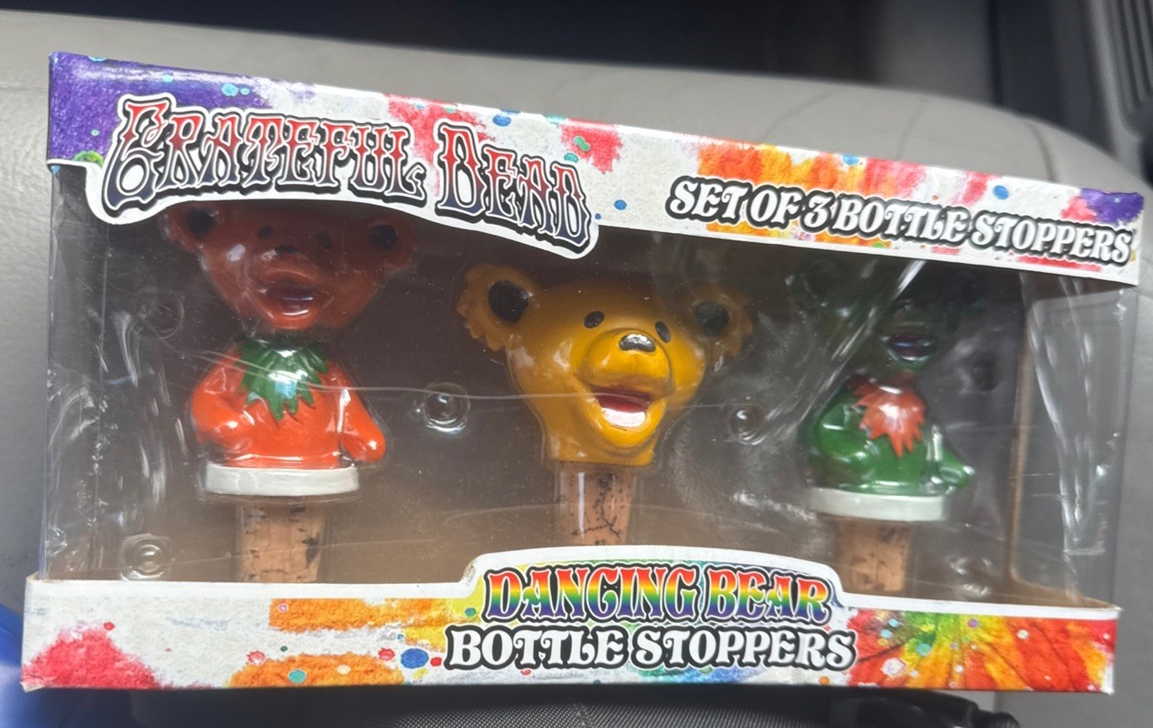 Grateful Dead 3 Piece Bottle Set Bobblehead