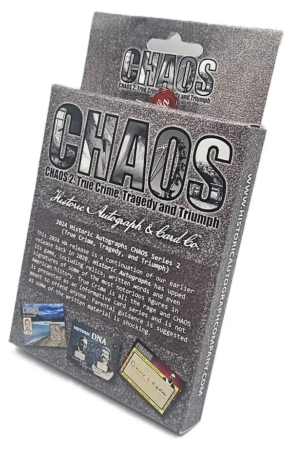 2024 Historic Autographs CHAOS Series 2: True Crime Trading Cards Hobby Box