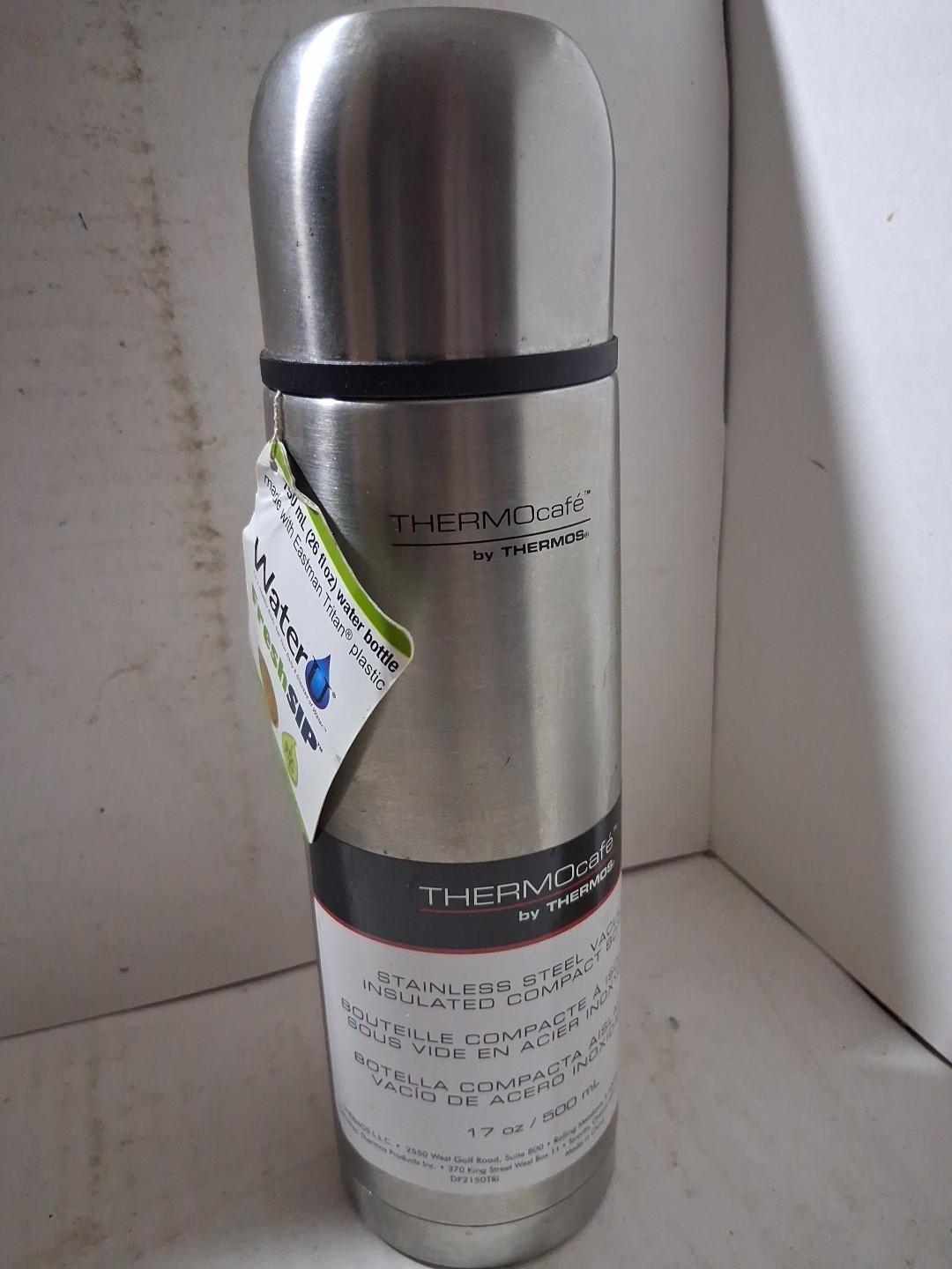 THERMOCafé Stainless Steel Thermos 17oz/500ml Vacuum Bottle New Tag/instructions