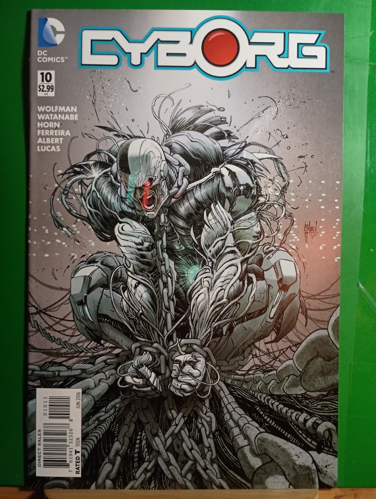 2016 DC Comics Cyborg Issue 10 Guillem March Spiderman Homage Cover A Variant