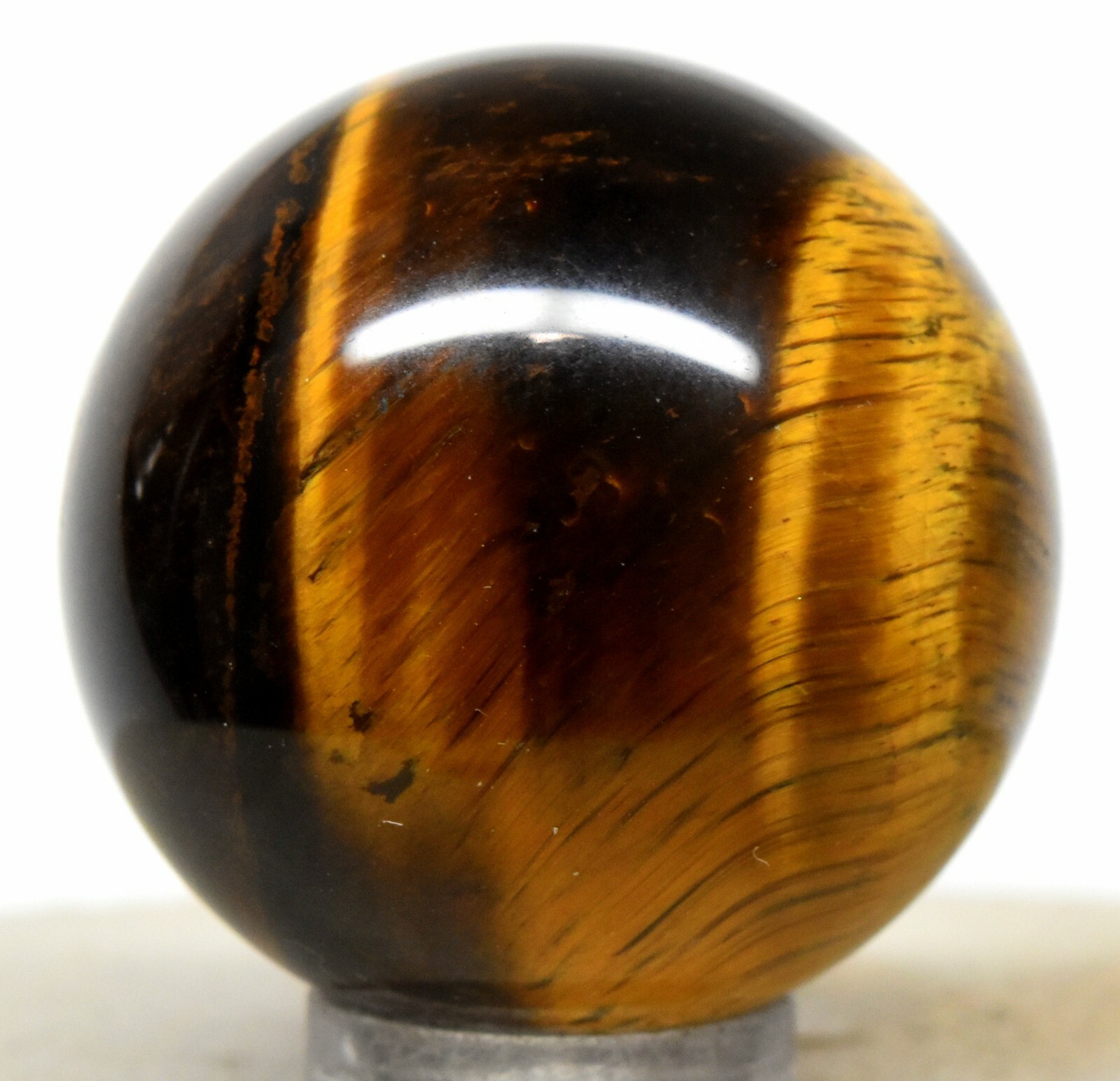 21mm Golden Tiger Eye Sphere Chatoyant Gemstone Crystal Mineral Ball Africa 1PC