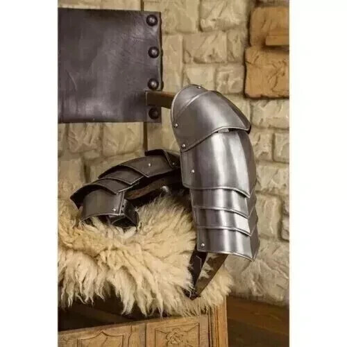 Medieval Gorget Pauldrons Armor Pair of Shoulder Steel LARP Shoulder Guard Armor