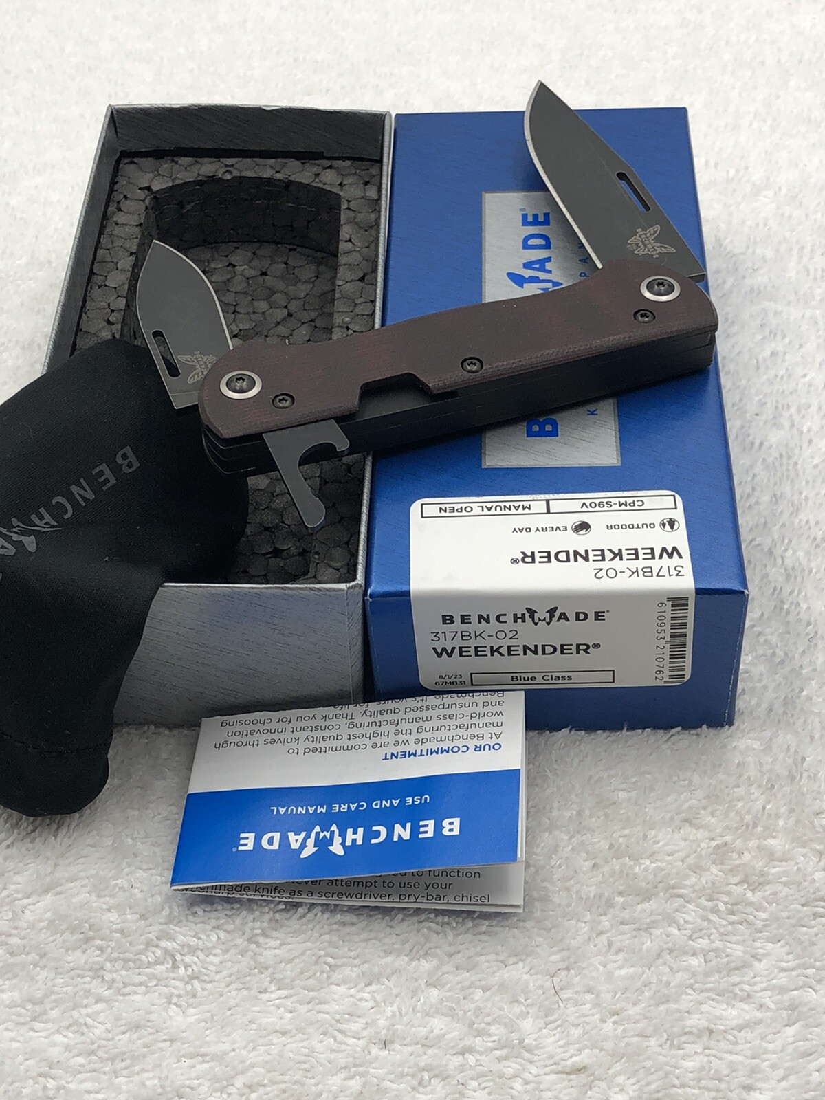 Benchmade 317BK-02 Weekender 2 Blade Slip Joint NIB Made USA Discontinued