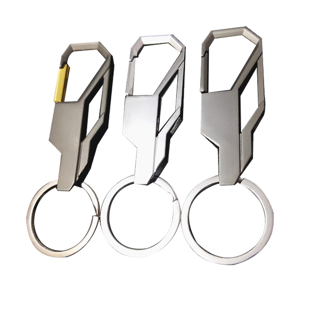 US 3 Pcs Metal Car Key Chain Key Ring Business Keychain Creative Alloy Key Fob