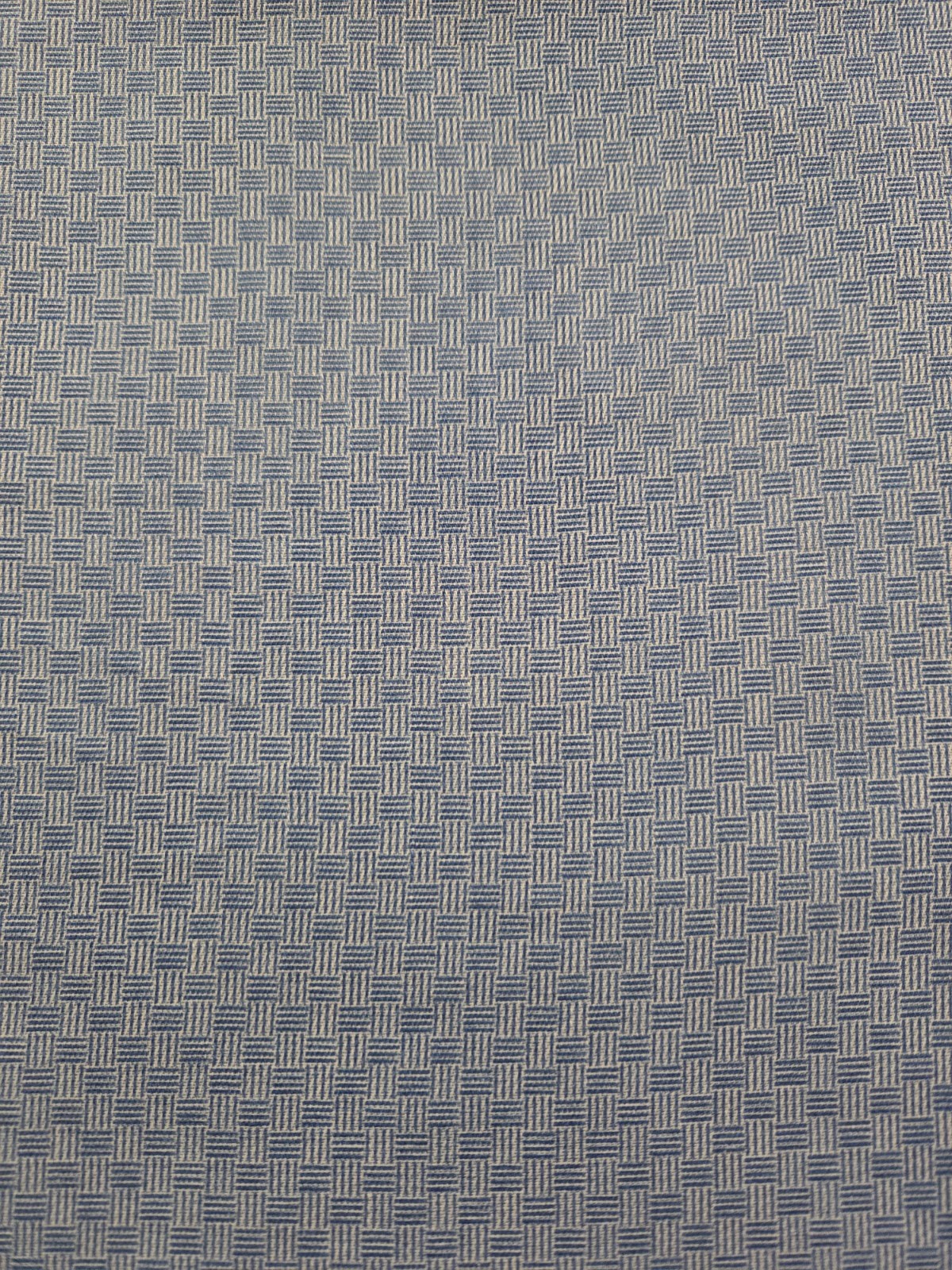 Vintage Blue Basket Weave Pattern Woven Fabric 5.75 Yds. 207″ X 35″