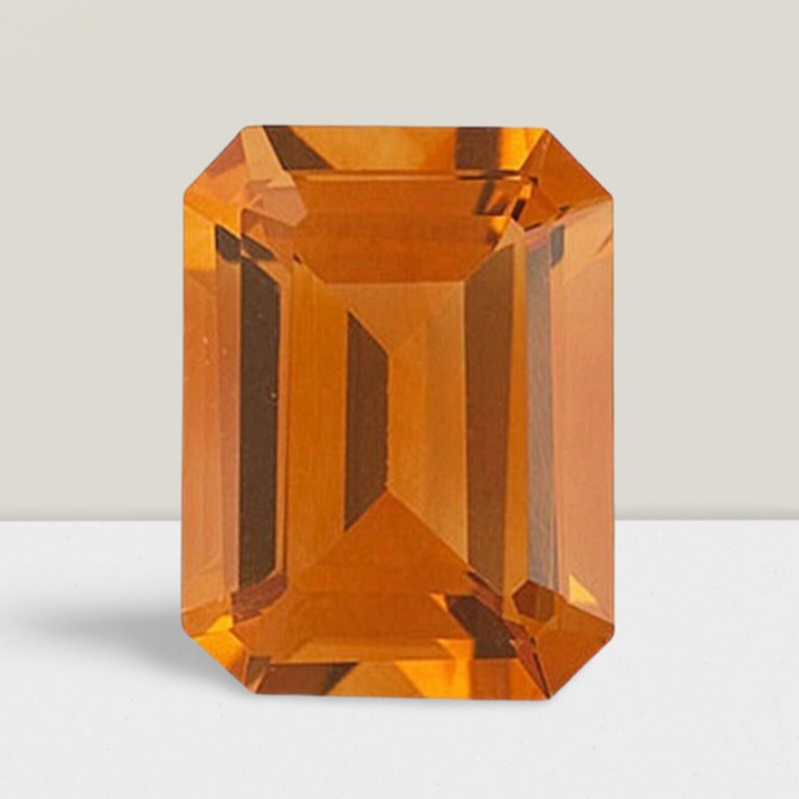Citrine Octagon Cut Gemstone 5 Cts – 12×10 mm Flawless Loose Gem