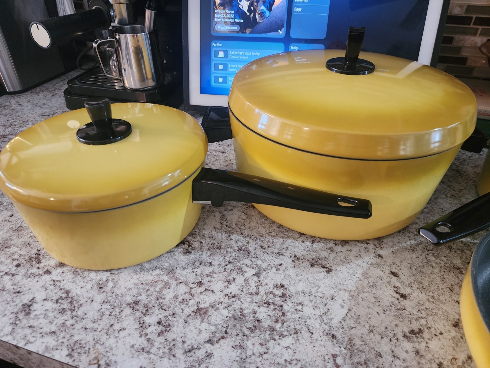 Vintage Kitchen Delight Cookware “Sunset” Yellow Aluminum 7-Piece Set USA RARE