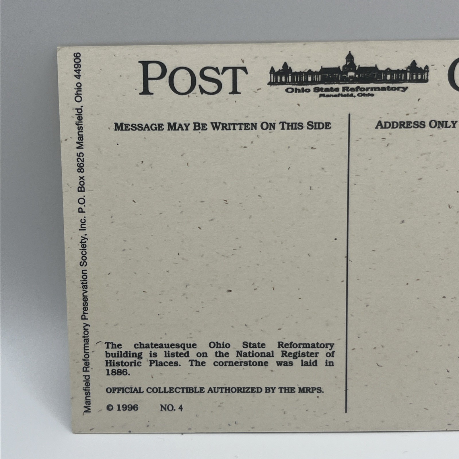 Mansfield Reformatory, Private Dining Room & Kitchen, Ohio Postcard 1996