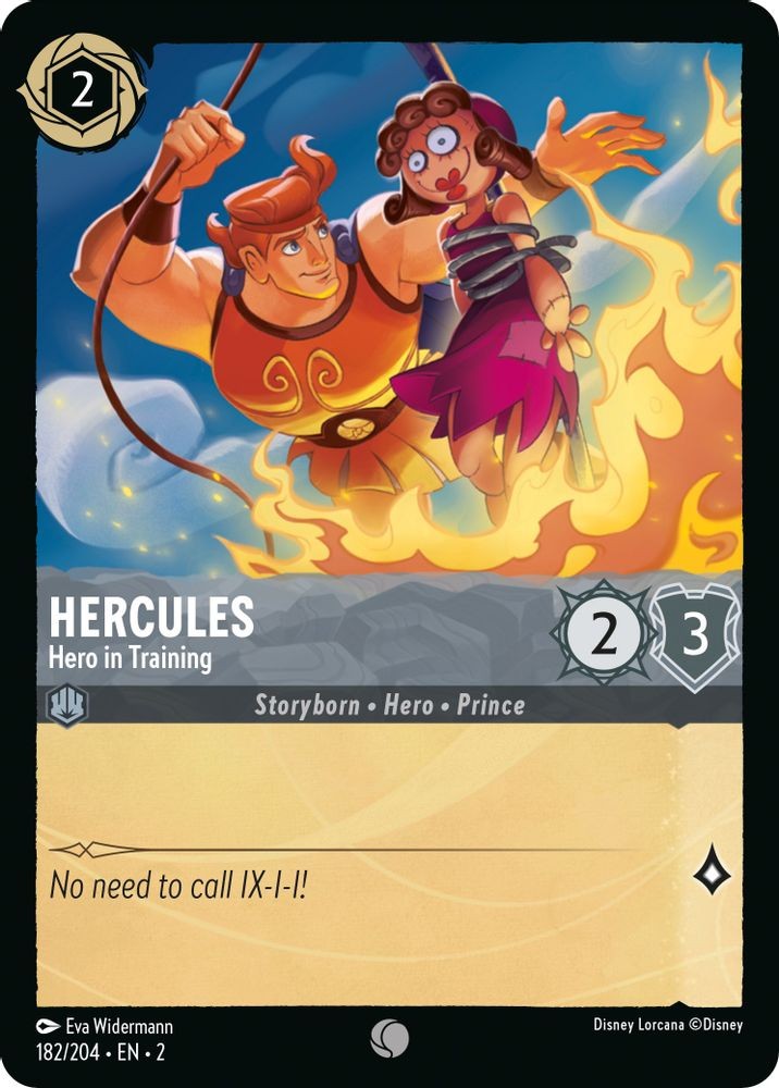 Hercules – Hero in Training 182/204 Common Rise of the Floodborn Lorcana NM