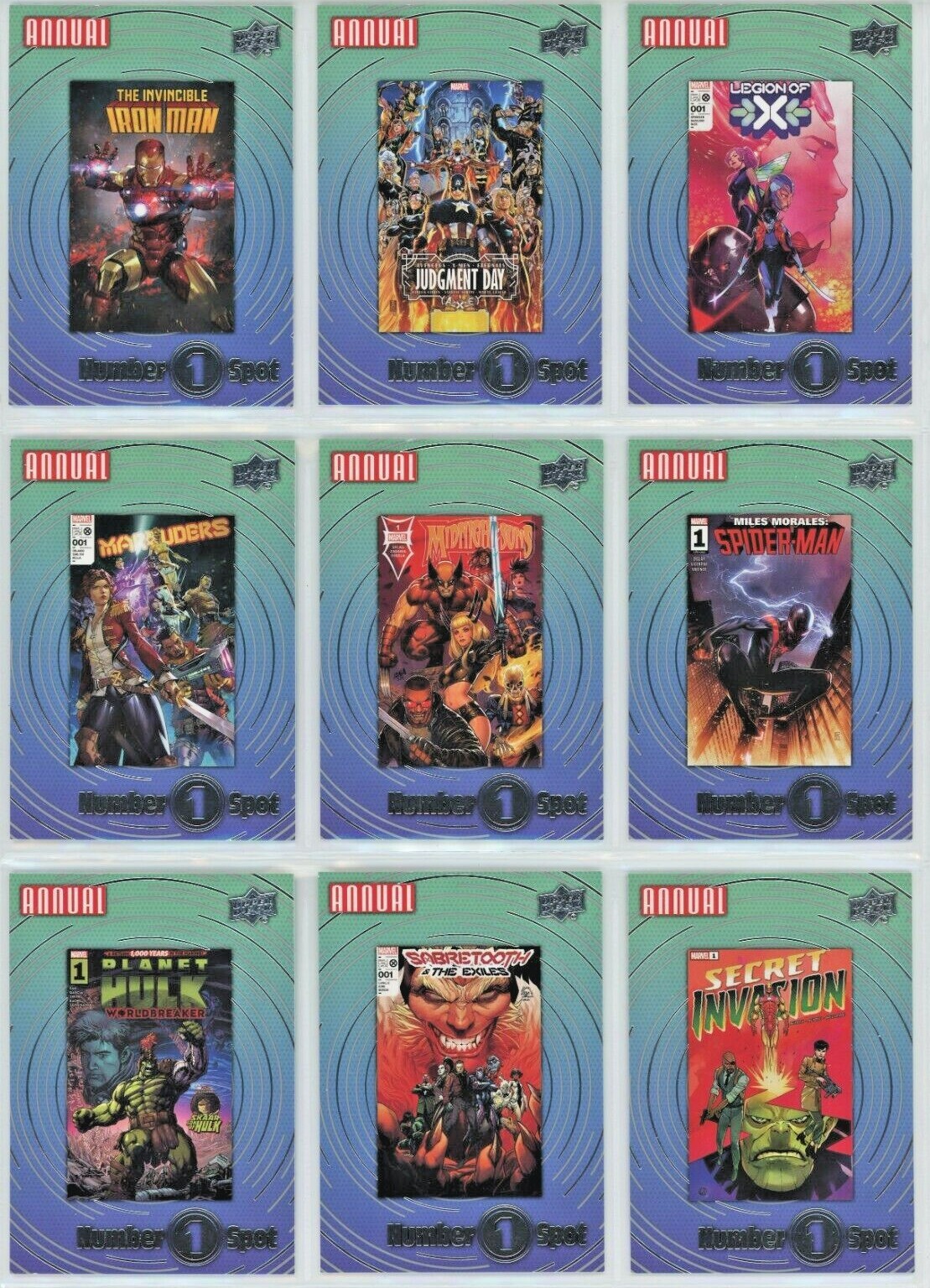 2022-23 Upper Deck Marvel Annual NUMBER 1 SPOT Insert You Choose Pick Character