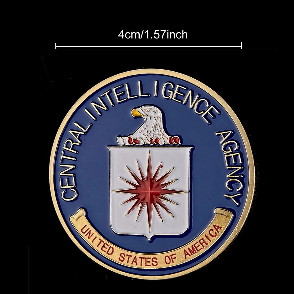 CIA Challenge Coin US Military Central Intelligence Agency Gold Collectible Caps