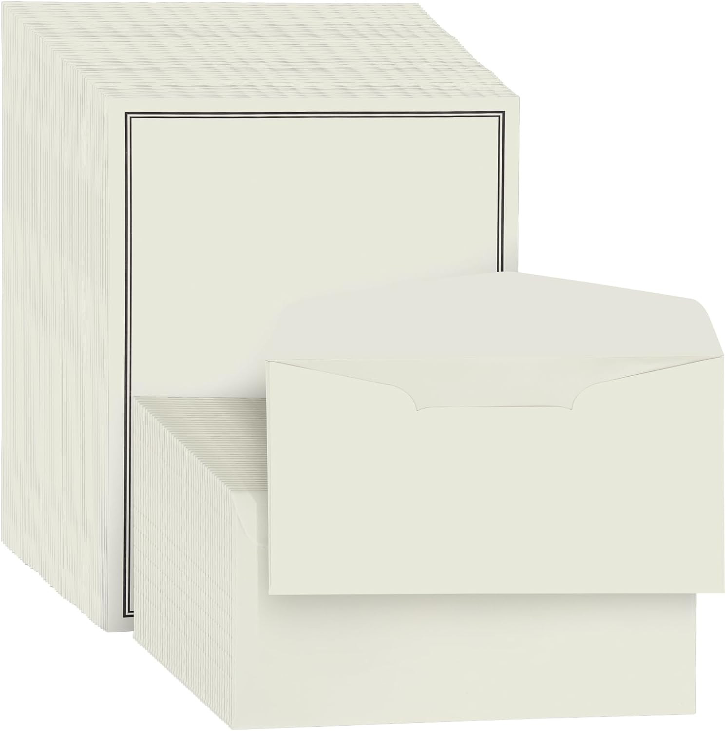 XXINMOH 72 Pieces Stationery Set with Envelopes (48 Paper Sheets + 24 Envelopes)