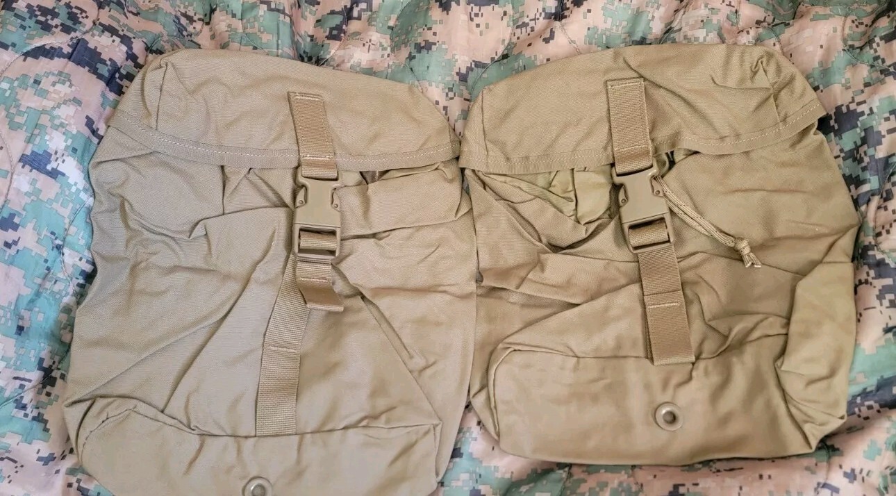2 Pack Sustainment Pouch CIF USMC Molle Coyote FILBE – USED VG