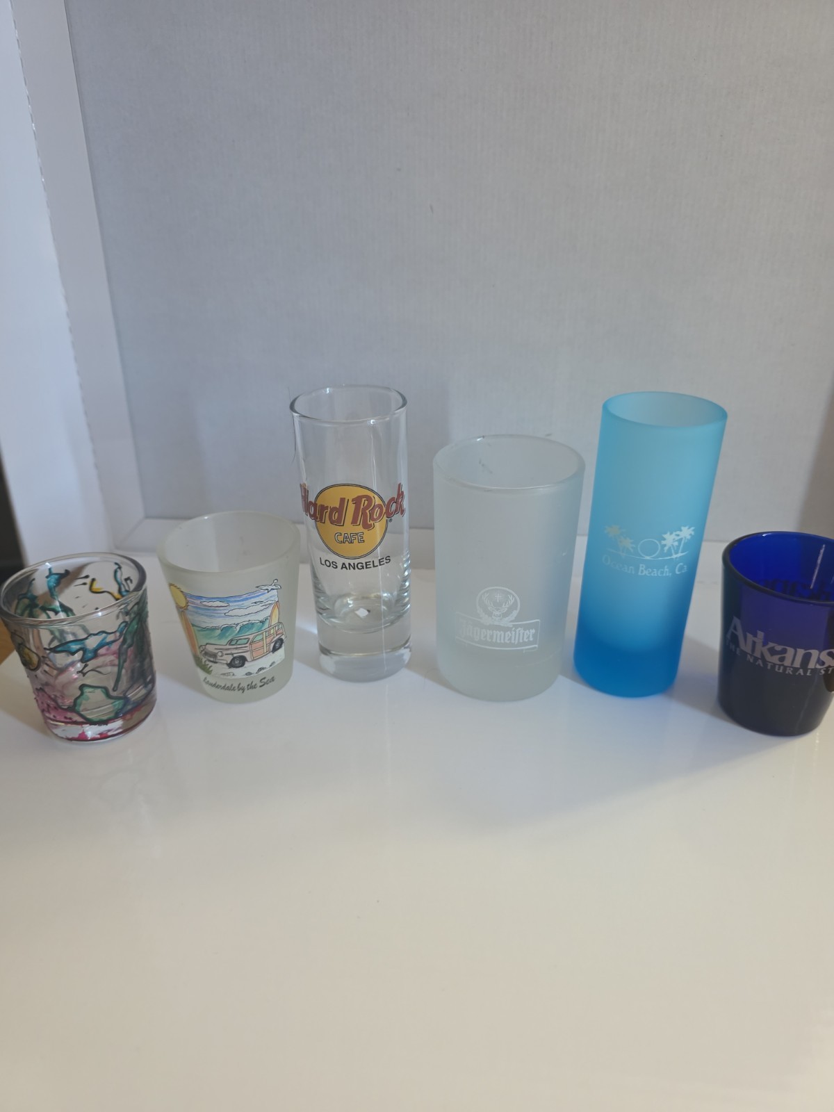 Lot Of 6 Shot Glasses Random Locations