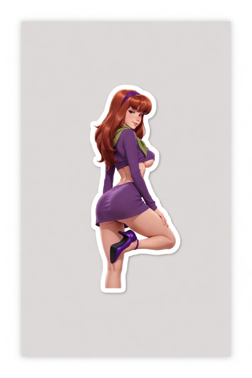 Daphne Scooby Doo Anime Waifu Sticker 3″ 6″ Car Vinyl Decal