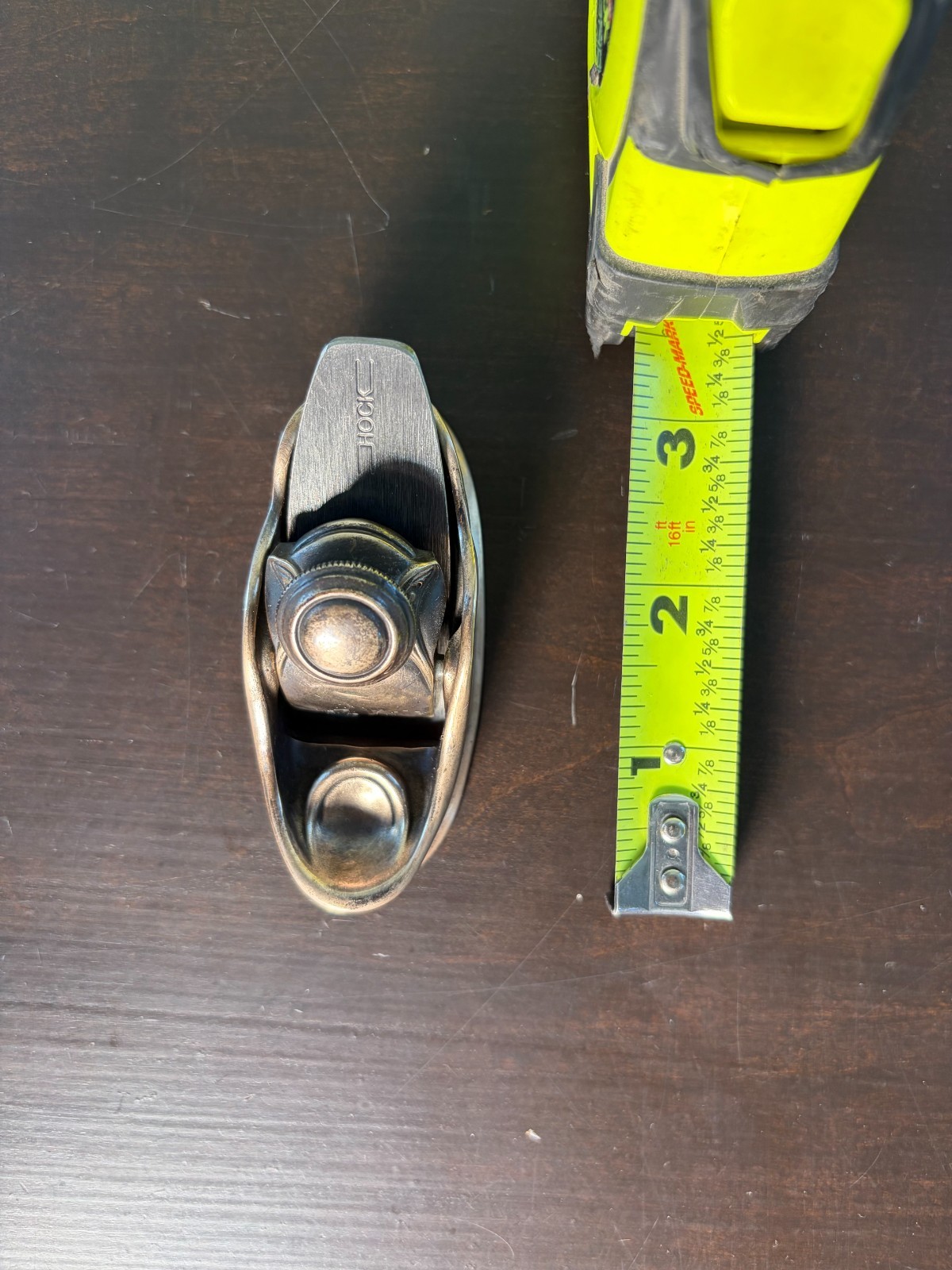 Christopher Laarman Violin Slipper Plane, Bronze, with Hock Blade.