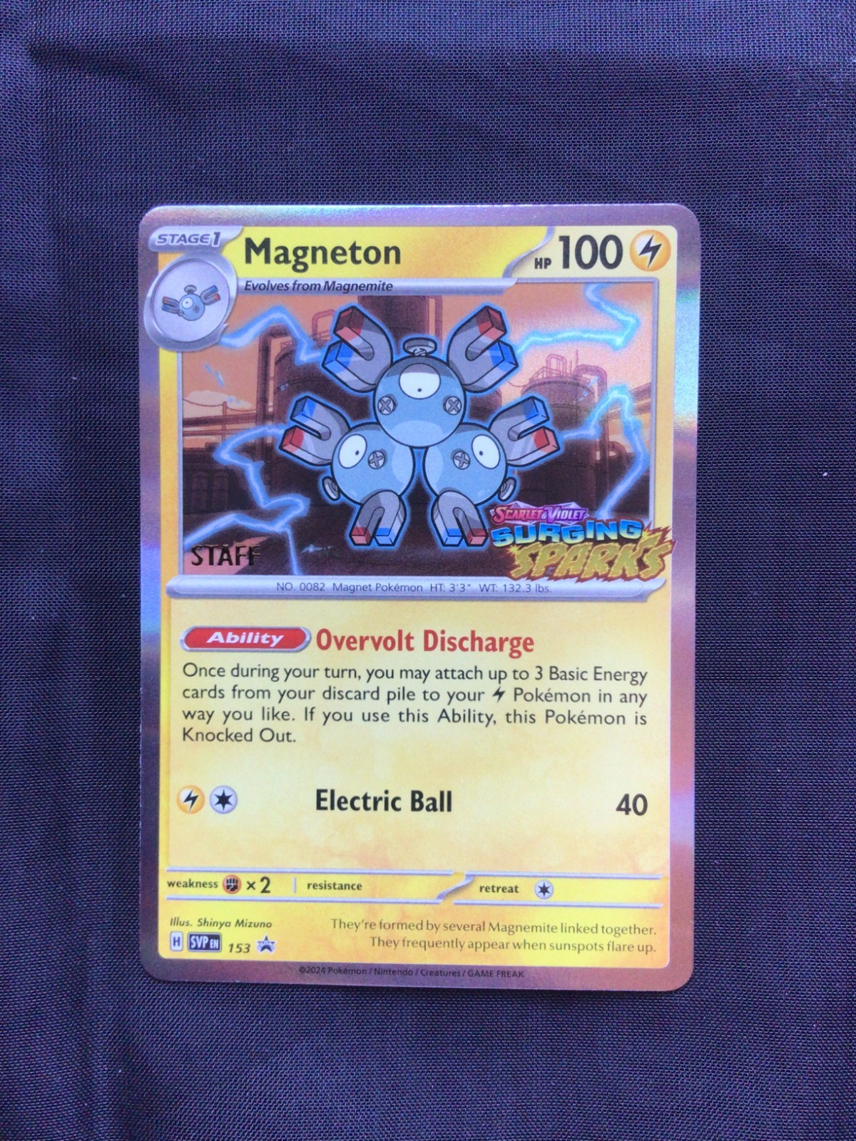 Pokemon: Surging Sparks Staff Prerelease Promo: Magneton 153