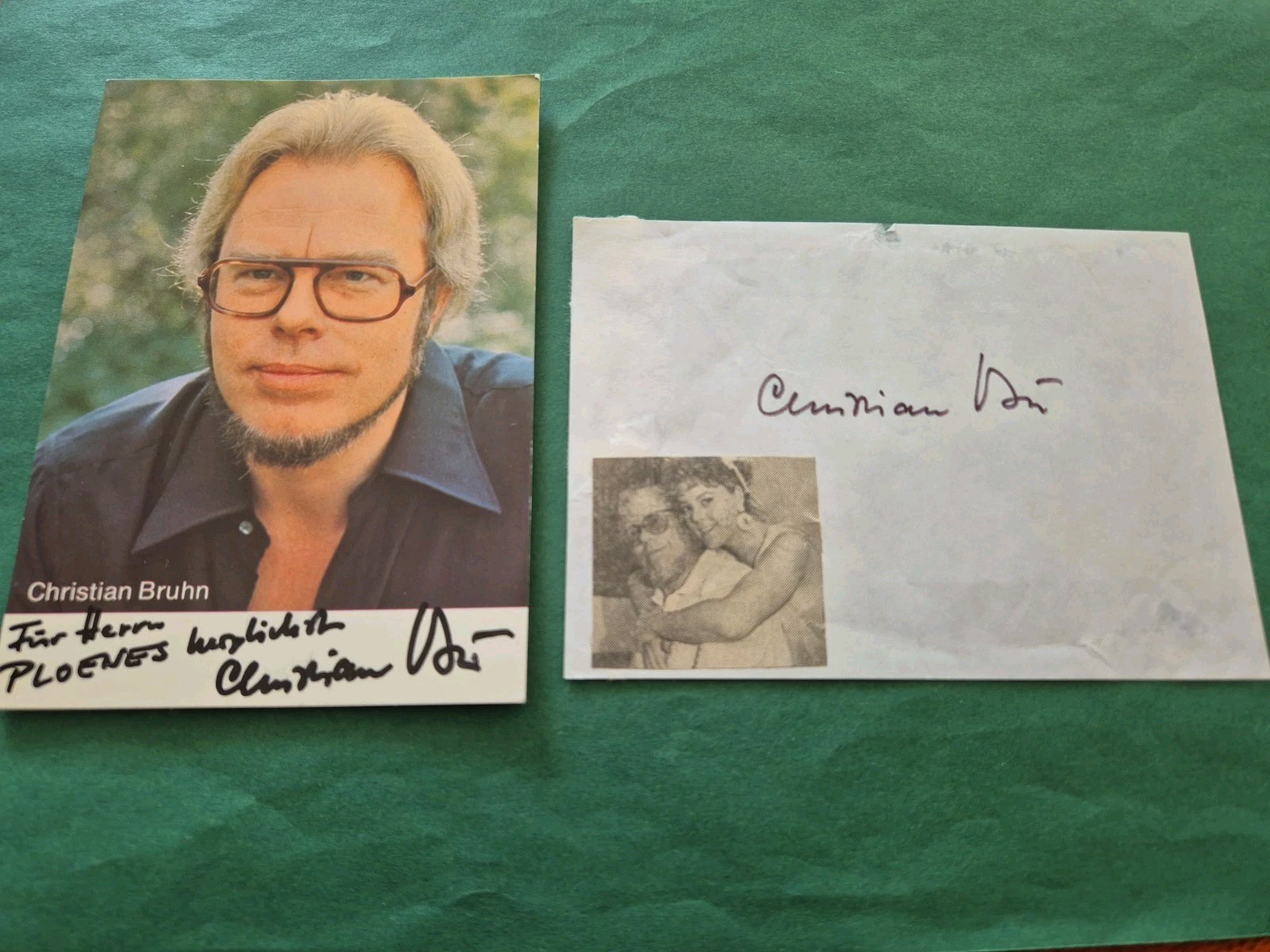 Christian Bruhn, music, autograph card