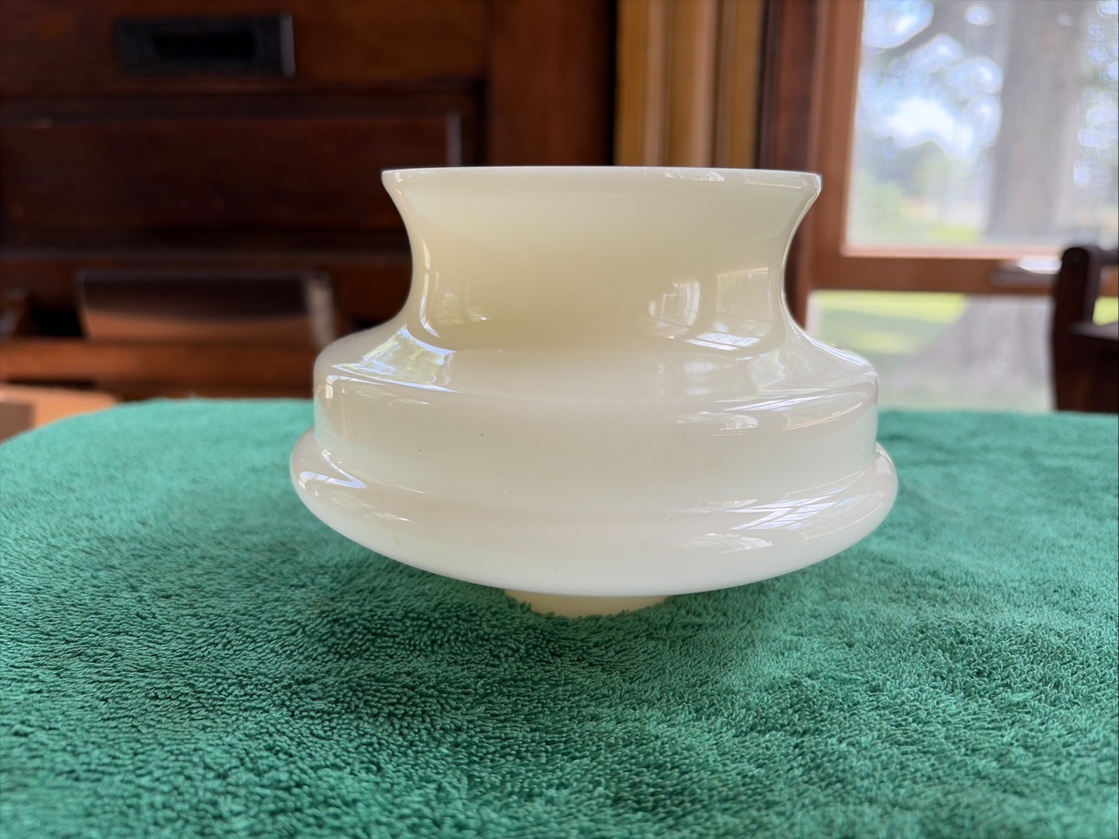 One Art Deco Era Custard Glass Slip Shade, Free S/H