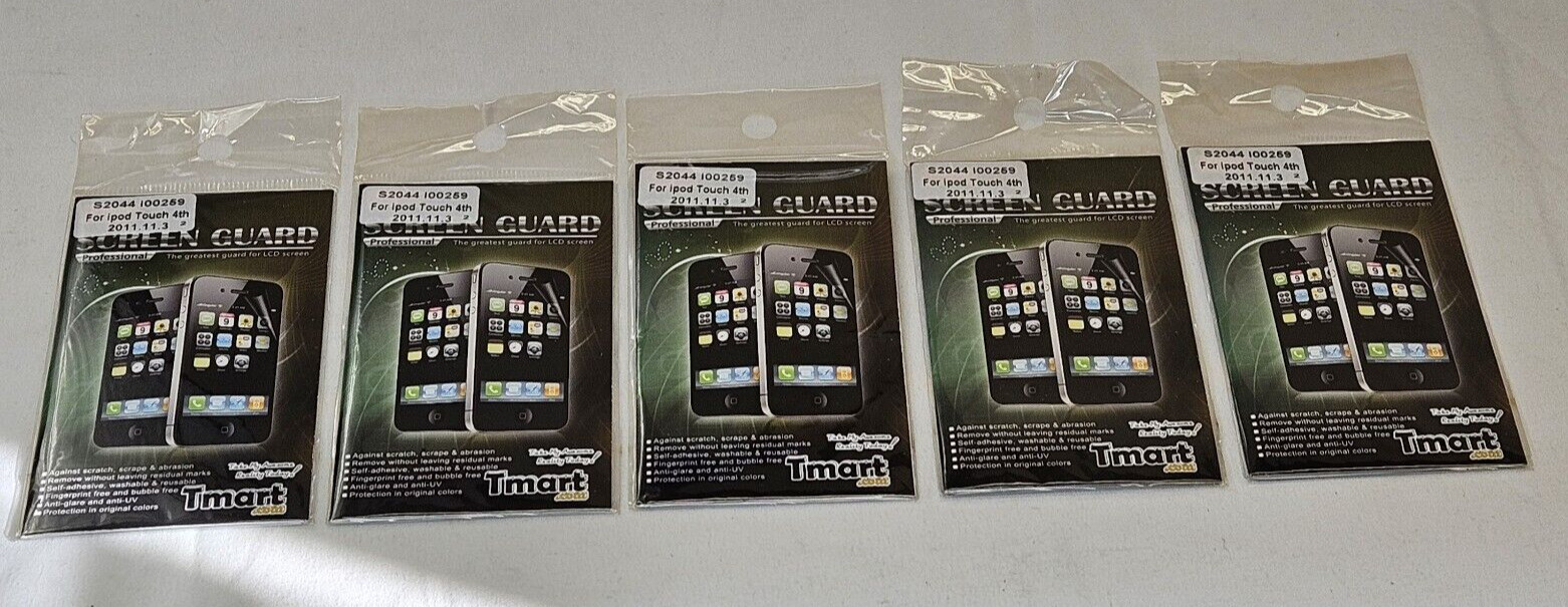 Screen Guard Protector ipod touch Apple 4 Tmart Set of 5