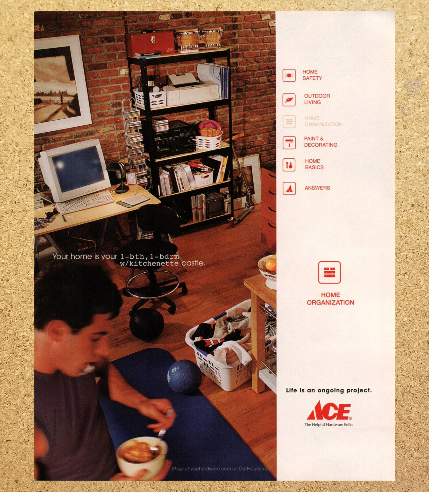 Ace Hardware Home Castle Helpful Folks – Magazine Print Ads Ephemera Art 2001